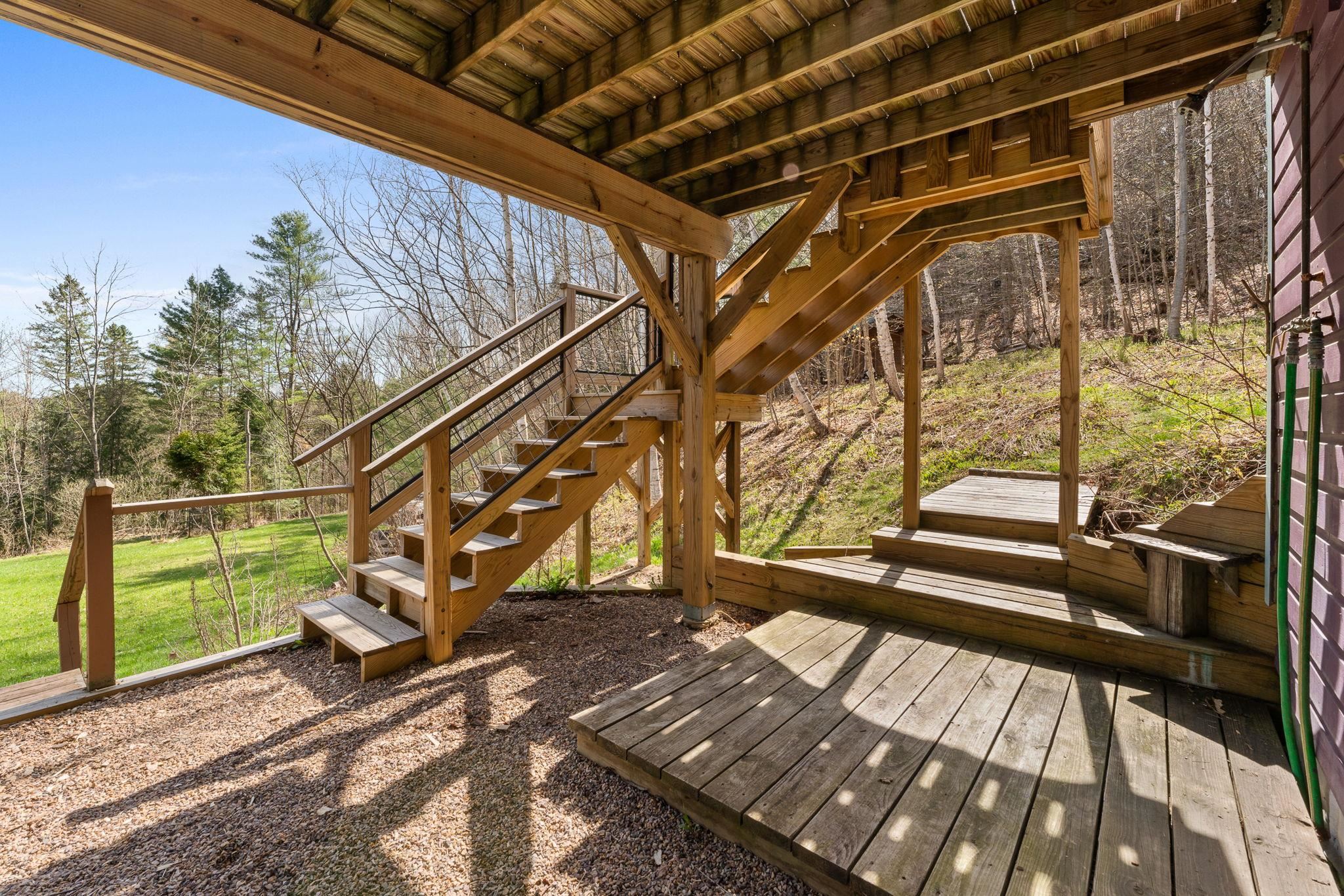 Stairs from deck to yard