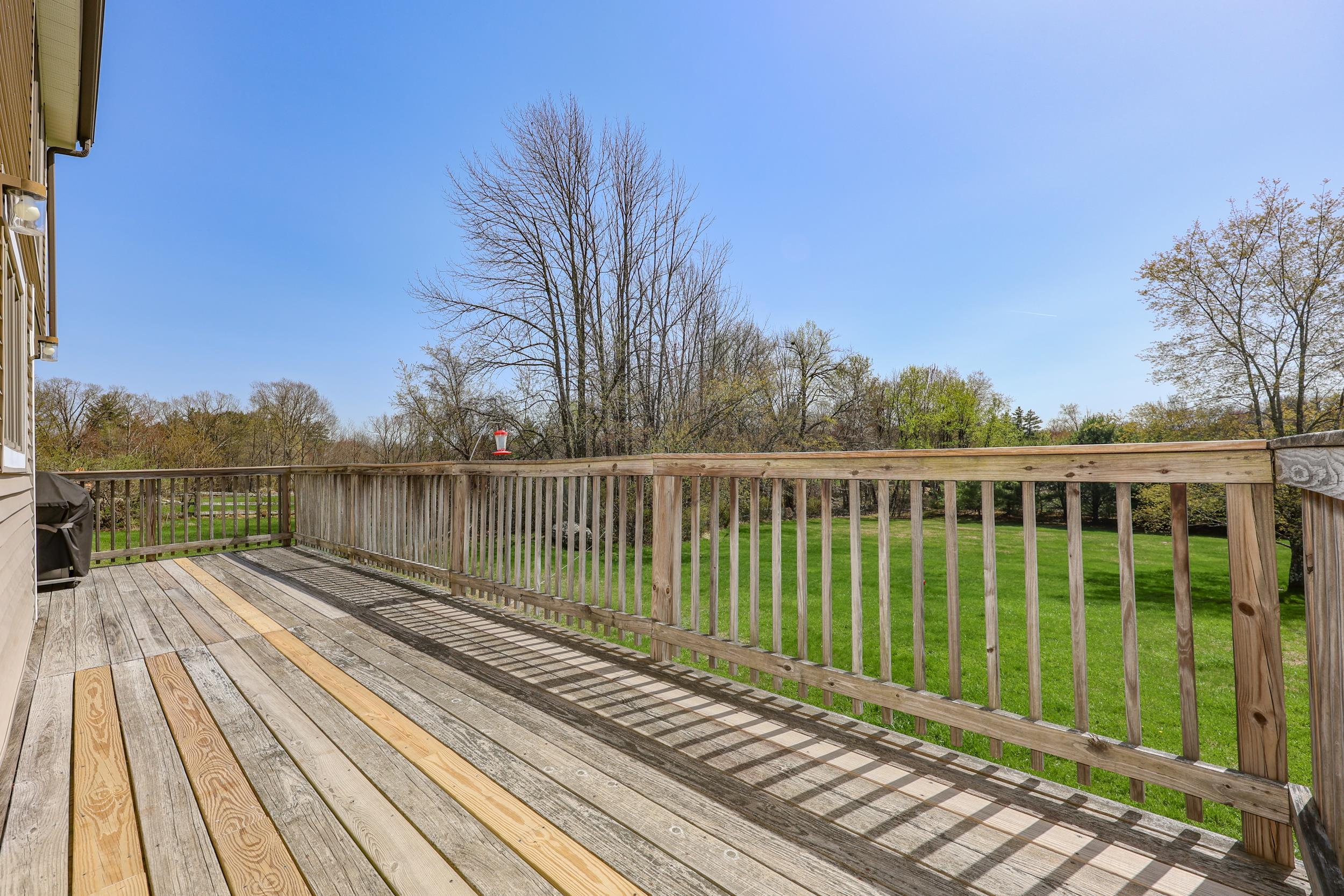 Back deck off kitchen and dining room