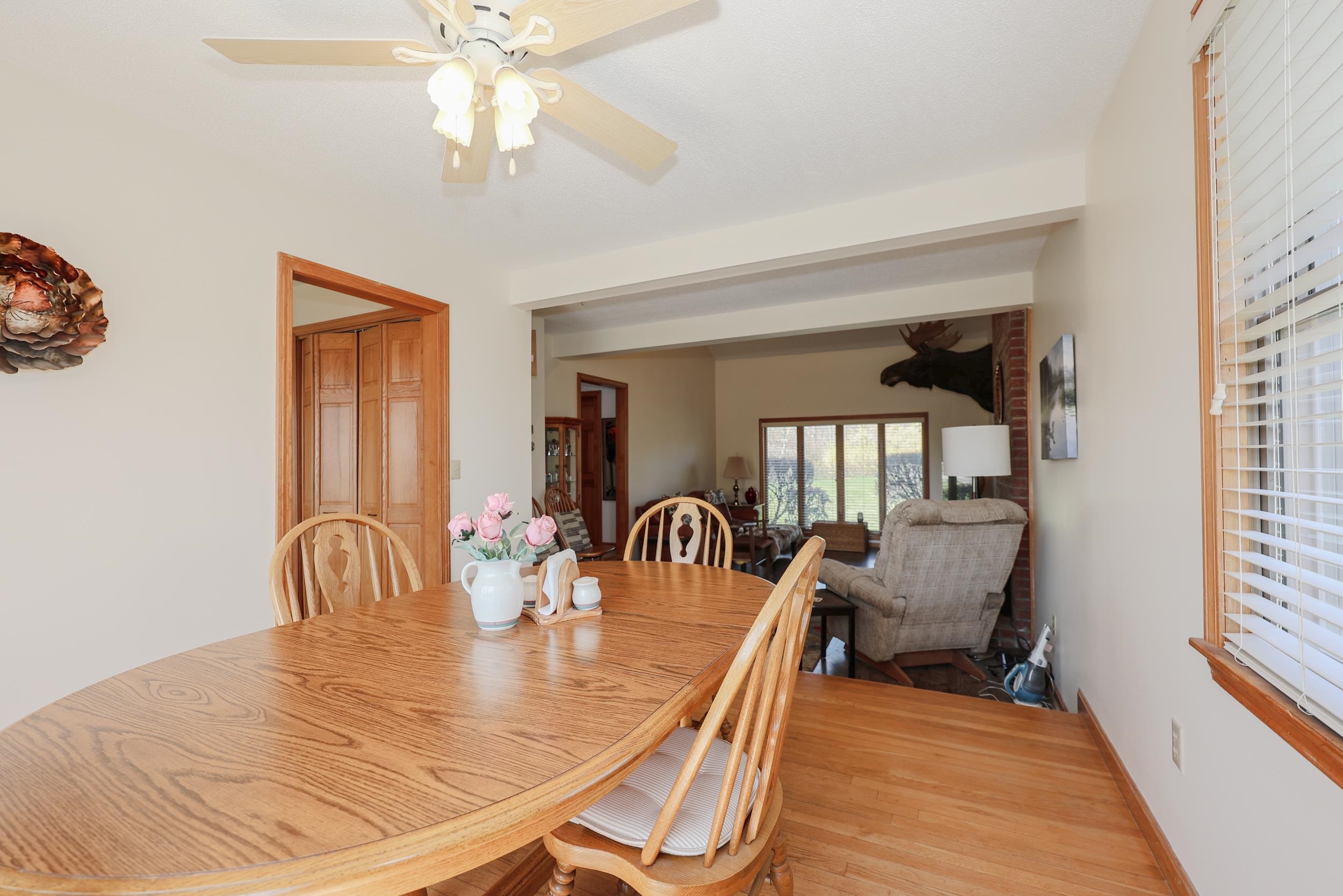 Dining room leads to Family room