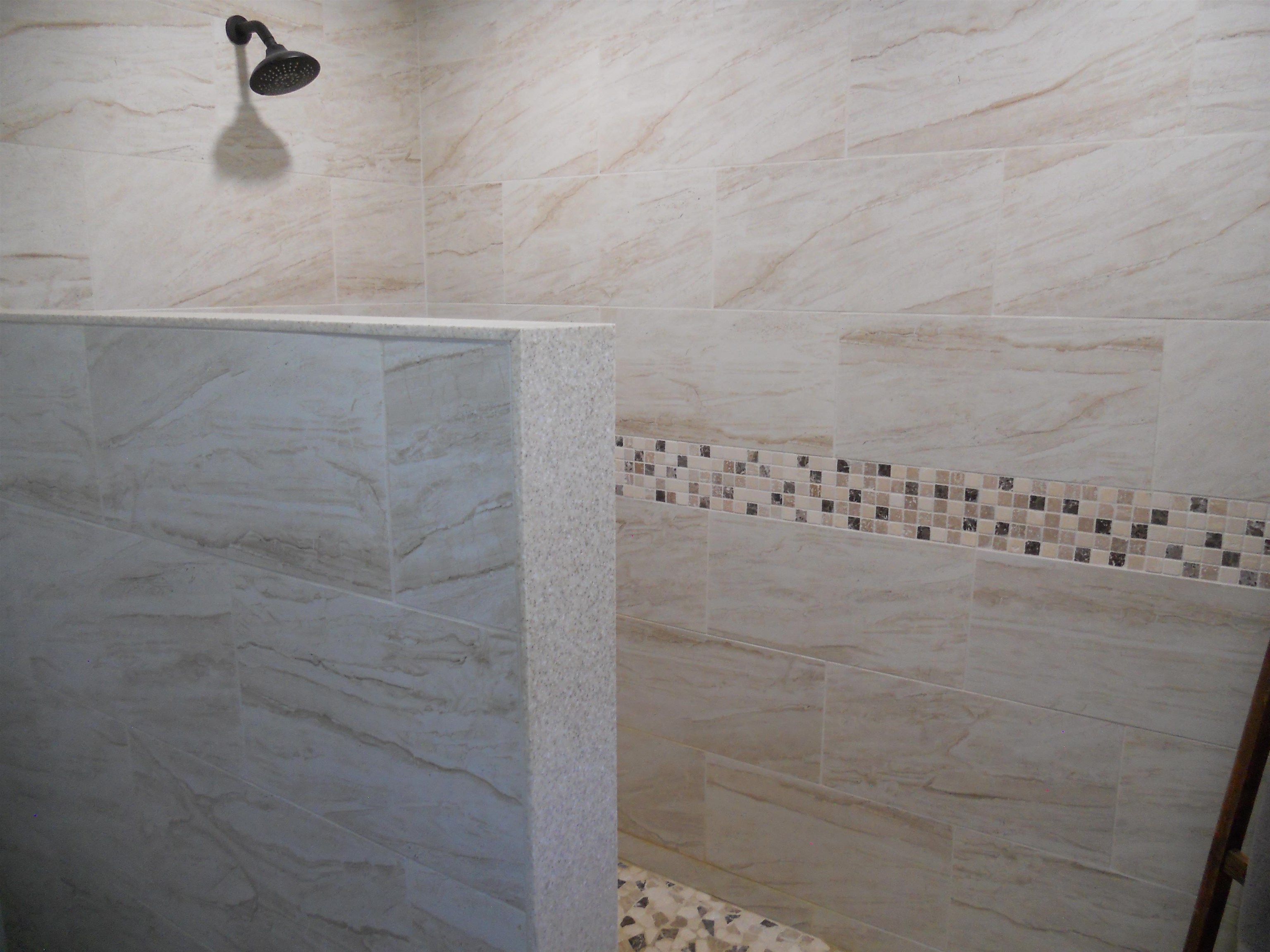 New Custom Tile Shower in Primary Bath