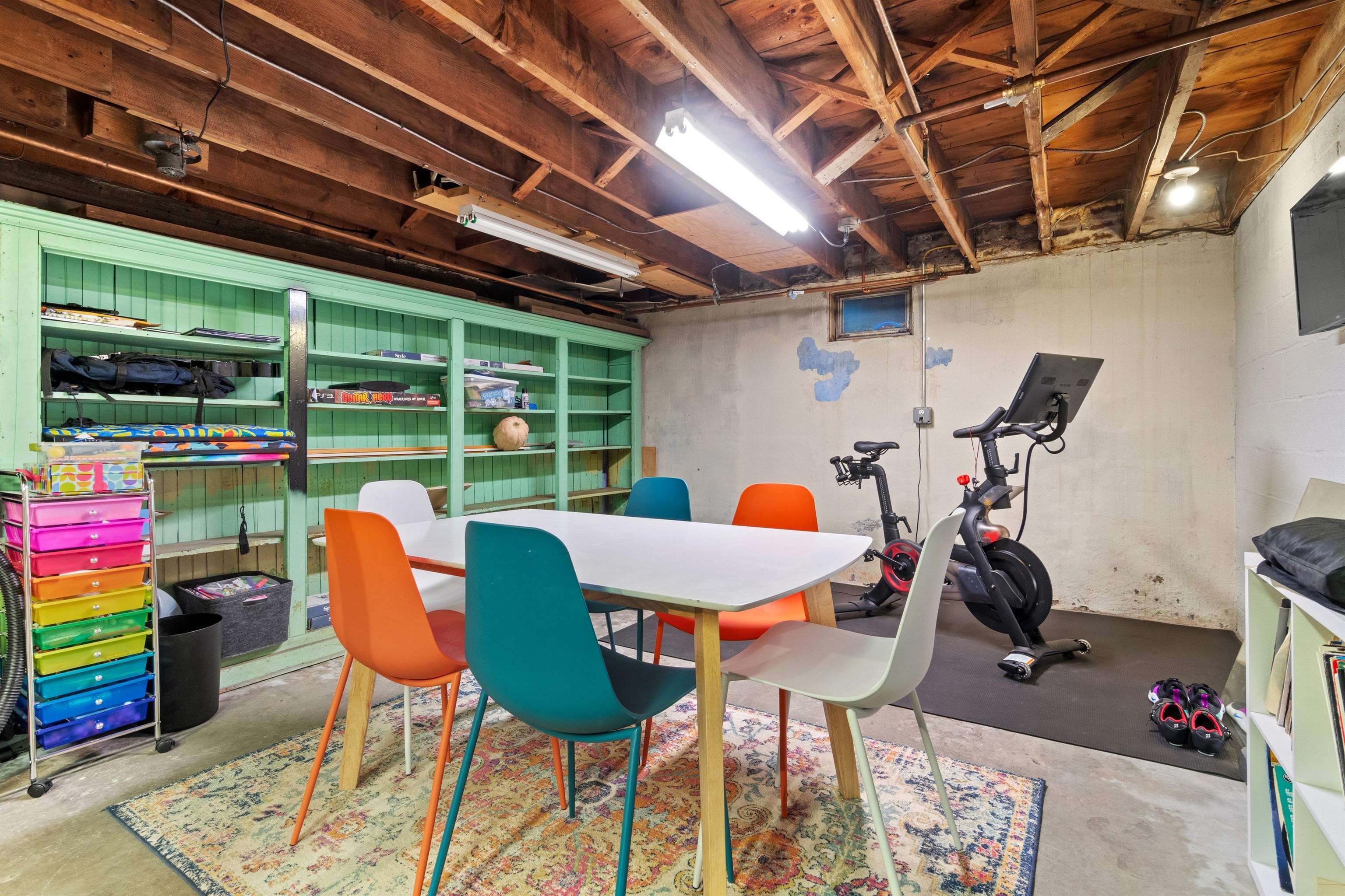 Easy to "officially finish" basement space with wonderful & smart built ins along the whole wall! 23152241