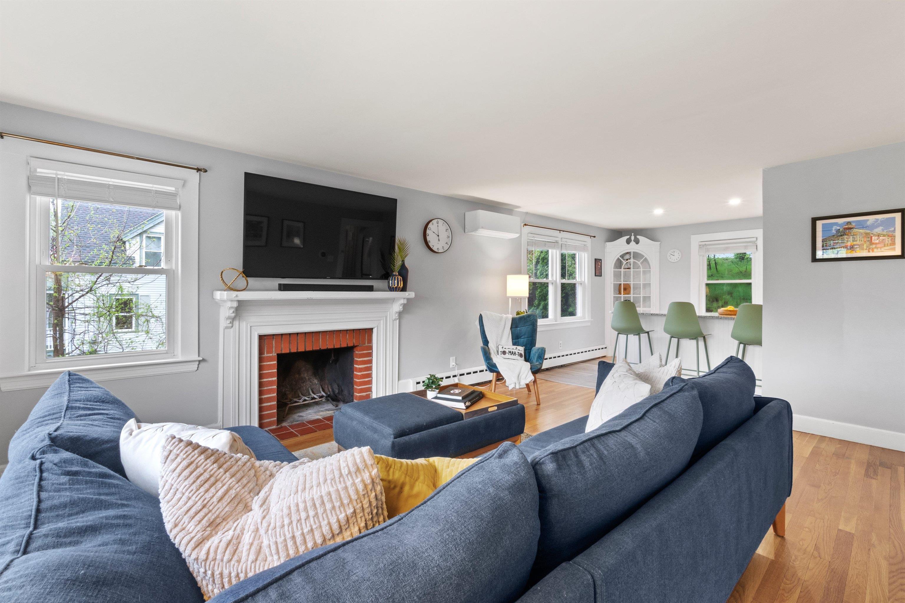 The wood burning fireplace adds so much warmth and charm! 23152208