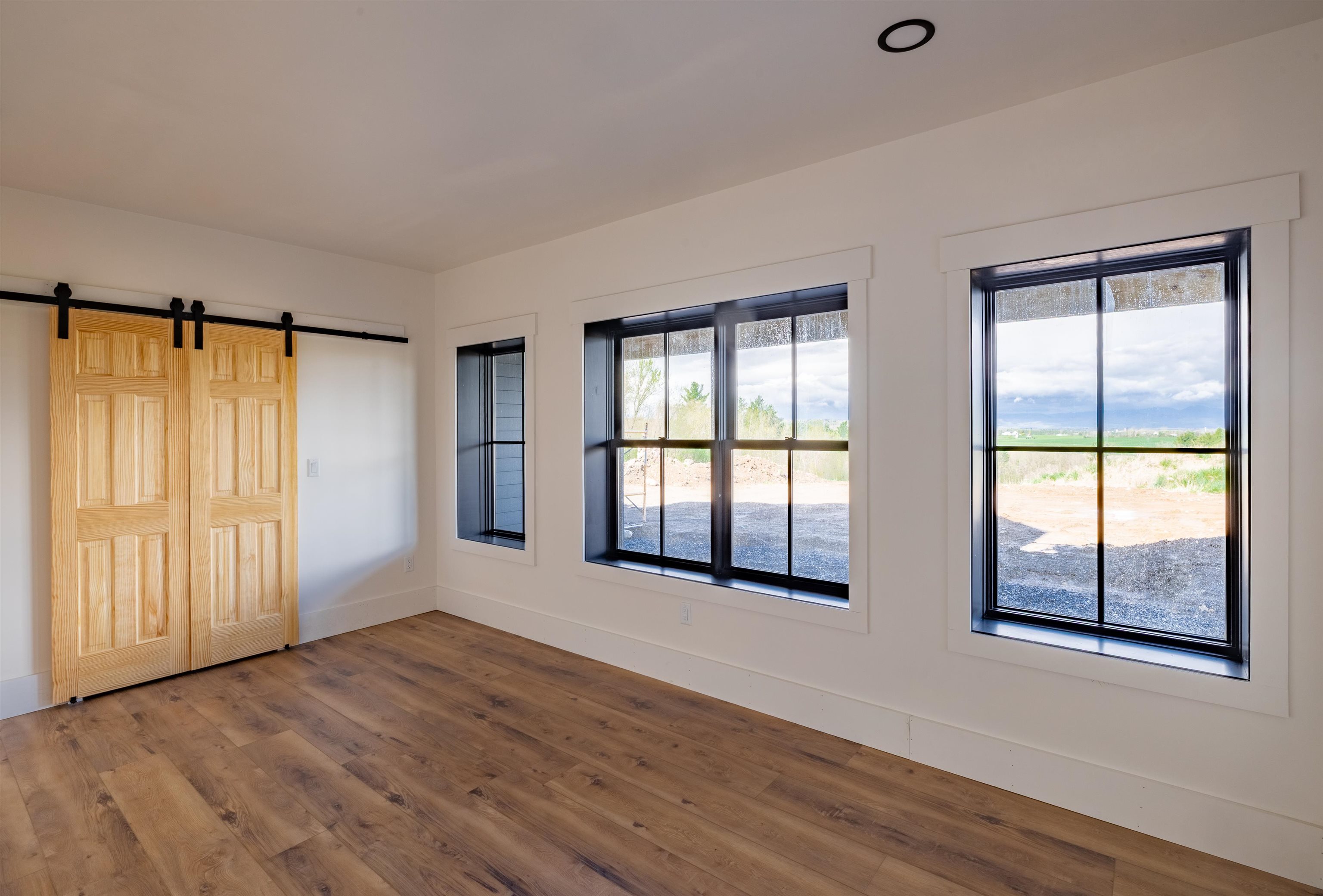 Lower level bedroom with views