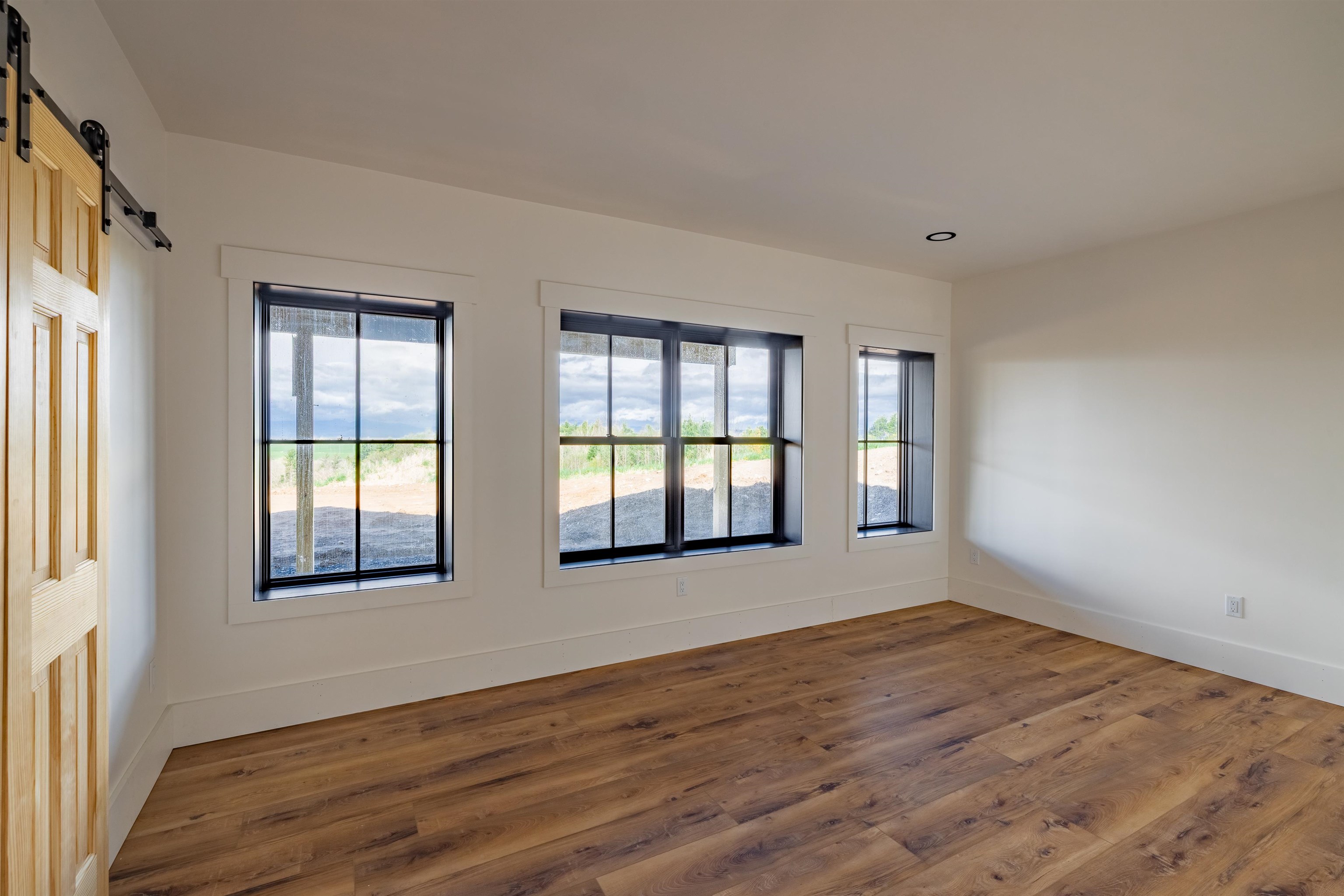 Lower level bedroom with views