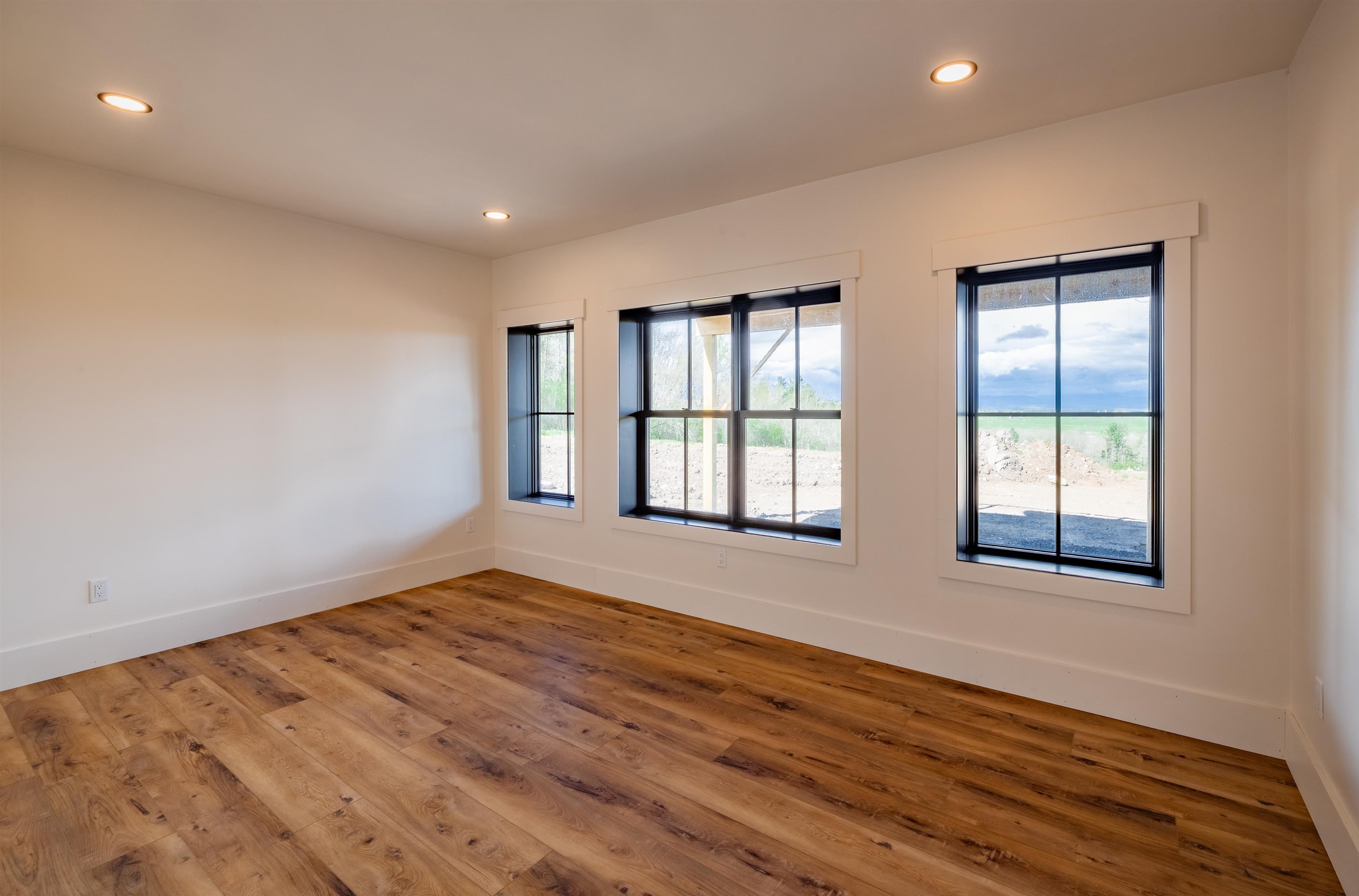 Lower level bedroom with views