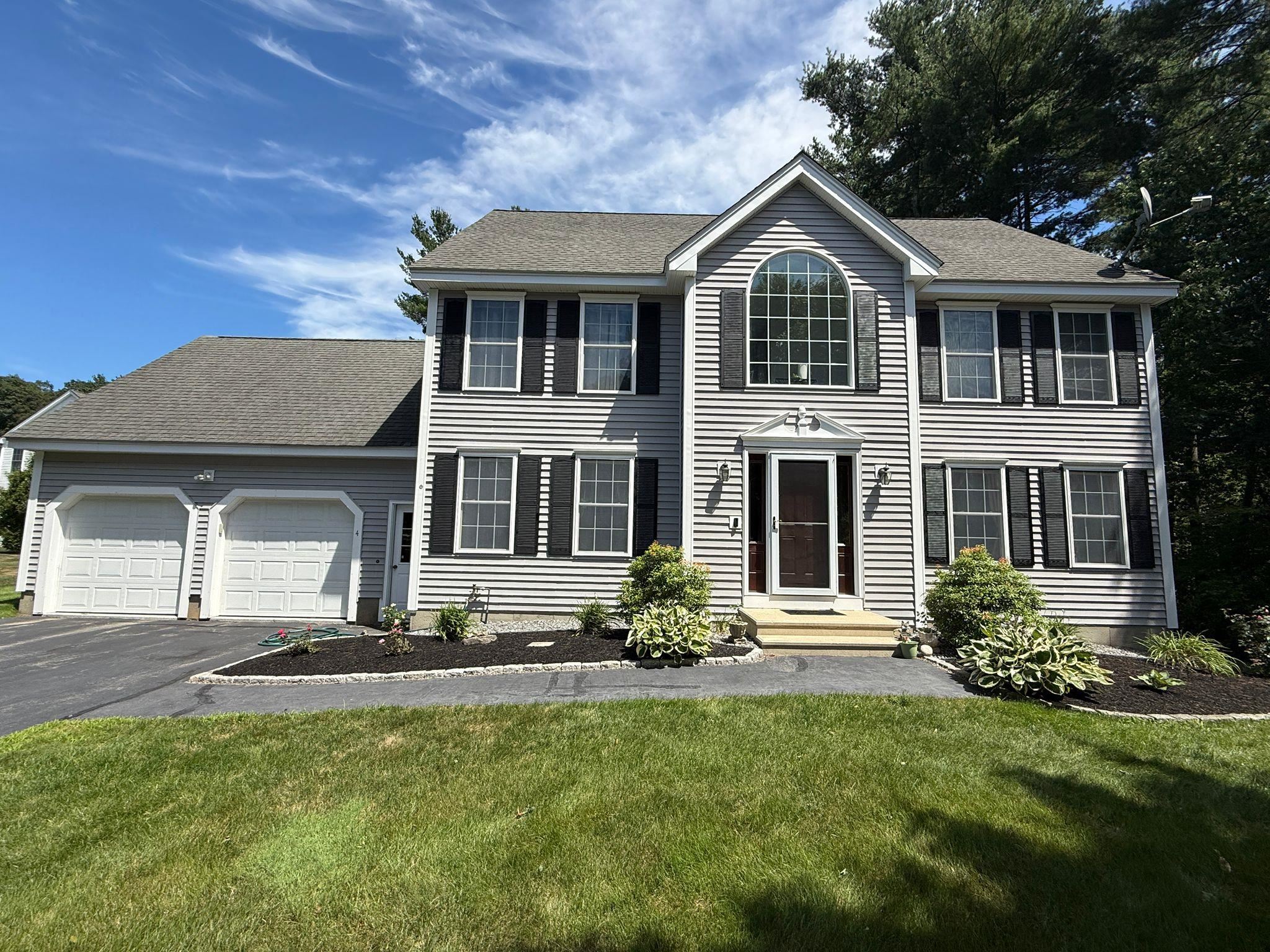 Welcome to your private oasis in the heart of Nashua's prestigious Maplewood neighborhood. This 4-bedroom, 3.5-bath Colonial offers over 3,200 sq ft of living space including a finished walk-out basement w/Full Bath, modern upgrades, and a lush backyard that opens directly onto conservation land. Schools, major shopping, and tranquil nature are all at your doorstep. Property Highlights - 4 Bedrooms | 3.5 Bathrooms | 3,252 Sq Ft – (1084 FFL, 1084 SFL, 48 BMT, 1036 FBM) - New Hardwood Floors & Appliances and HVAC, 2-Car Garage, Freshly Painted Interior, shutters, and deck. Additional storage above the garage - Nashua South School District - Close to Costco, Home Depot, all groceries and Route 3.