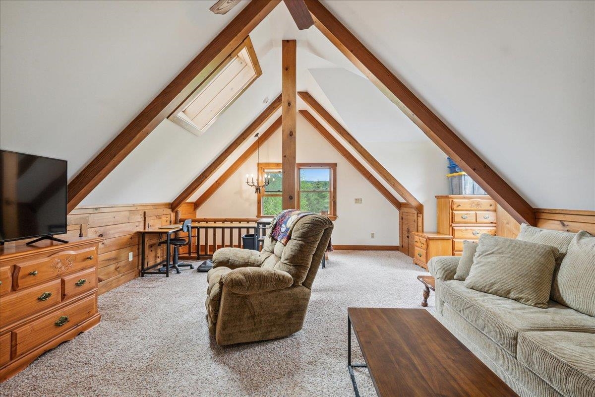 Above the converted garage