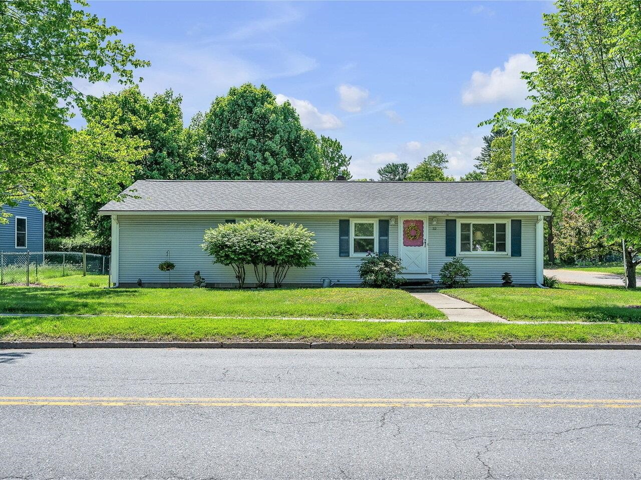 This beautifully maintained Essex Junction ranch is in a sought-after neighborhood and has a generous floor plan. Before you enter through the side door, just imagine the flower/vegetable beds waiting for your personal touch! The well-appointed eat-in kitchen is just perfect for gathering and offers an abundance of storage including a pantry! The 3-season porch provides a relaxing place to enjoy your morning coffee, plus it has glass windows for cooler weather and screens for the summer. The spacious living room is perfect for inviting guests over and has a large window that fills the room with natural light. The main floor laundry room is a good size with space for more - no more basement laundry! The primary suite has an en suite ¾ bathroom, hardwood floors, and spacious closets. The home also features 2 more comfortable bedrooms, plus a full bathroom. If you need additional storage, the large basement is just perfect. Additional highlights include a 2-car garage that offers storage, located on a dead-end street. Roof is only 2 years old! The home is near parks, the UVM Medical Center, shopping, airport, and Rocky’s Creemee Stand! If you're searching for a move-in-ready home in a desirable location, 32 South Summit Street is the one you've been waiting for!
