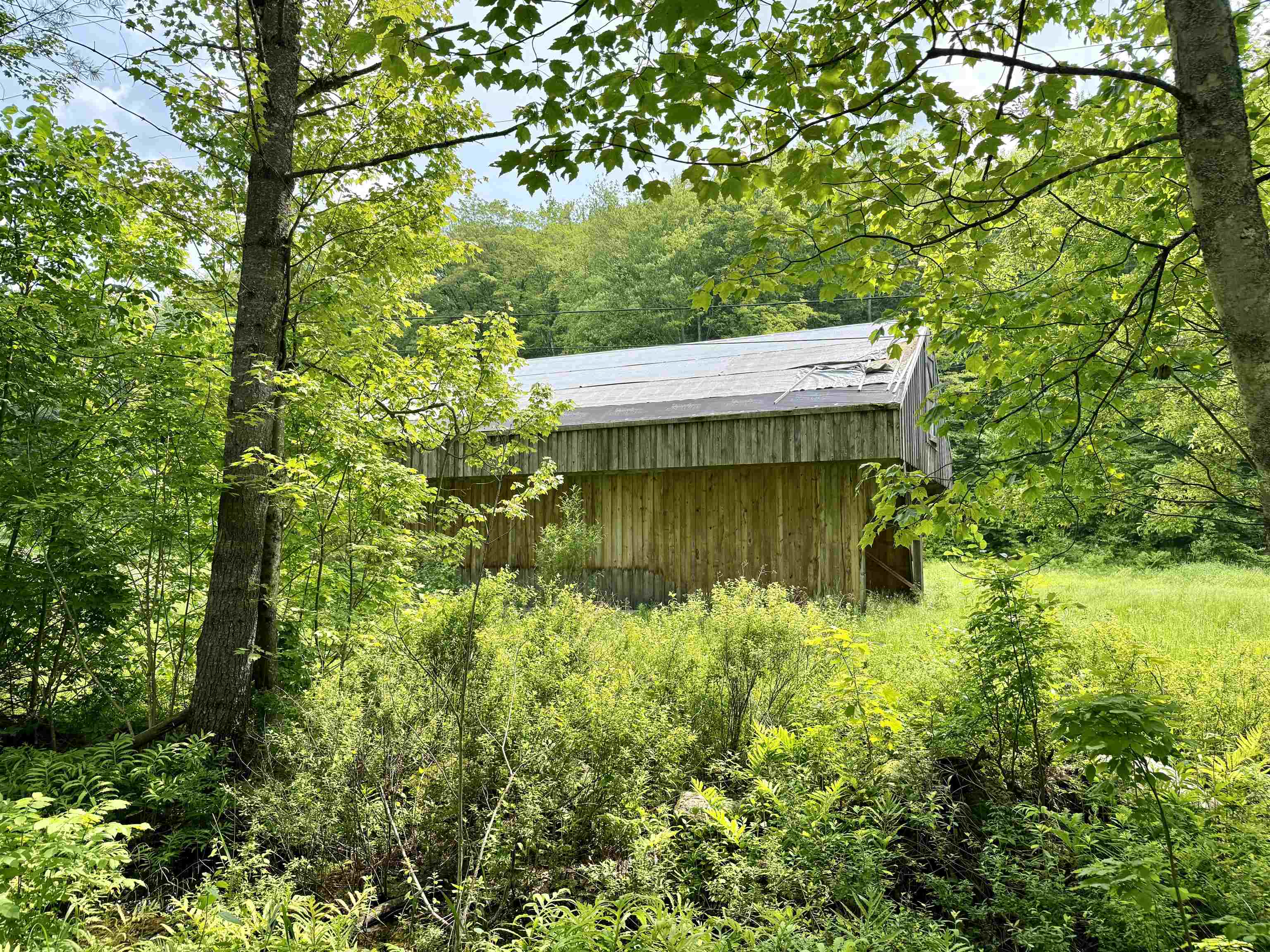 Pole barn from road