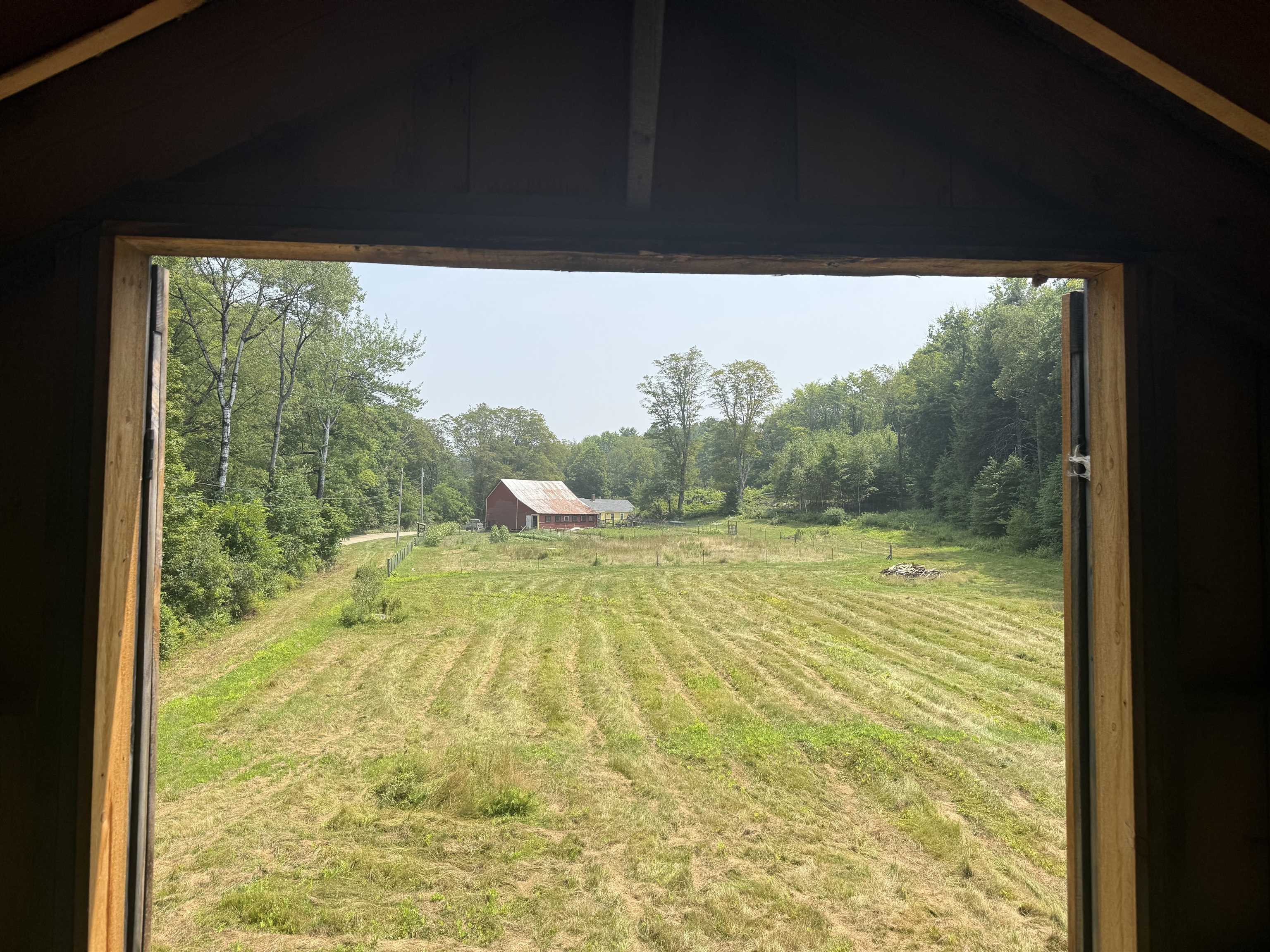 View towards neighbor from pole barn