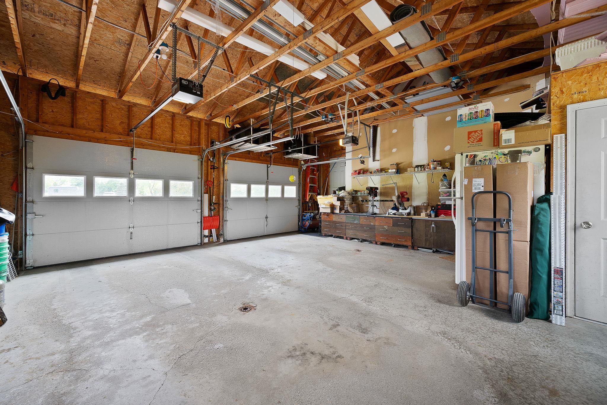 Inside the garage