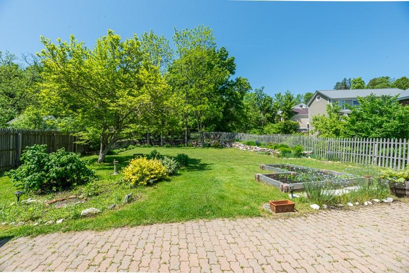 Back patio and yard
