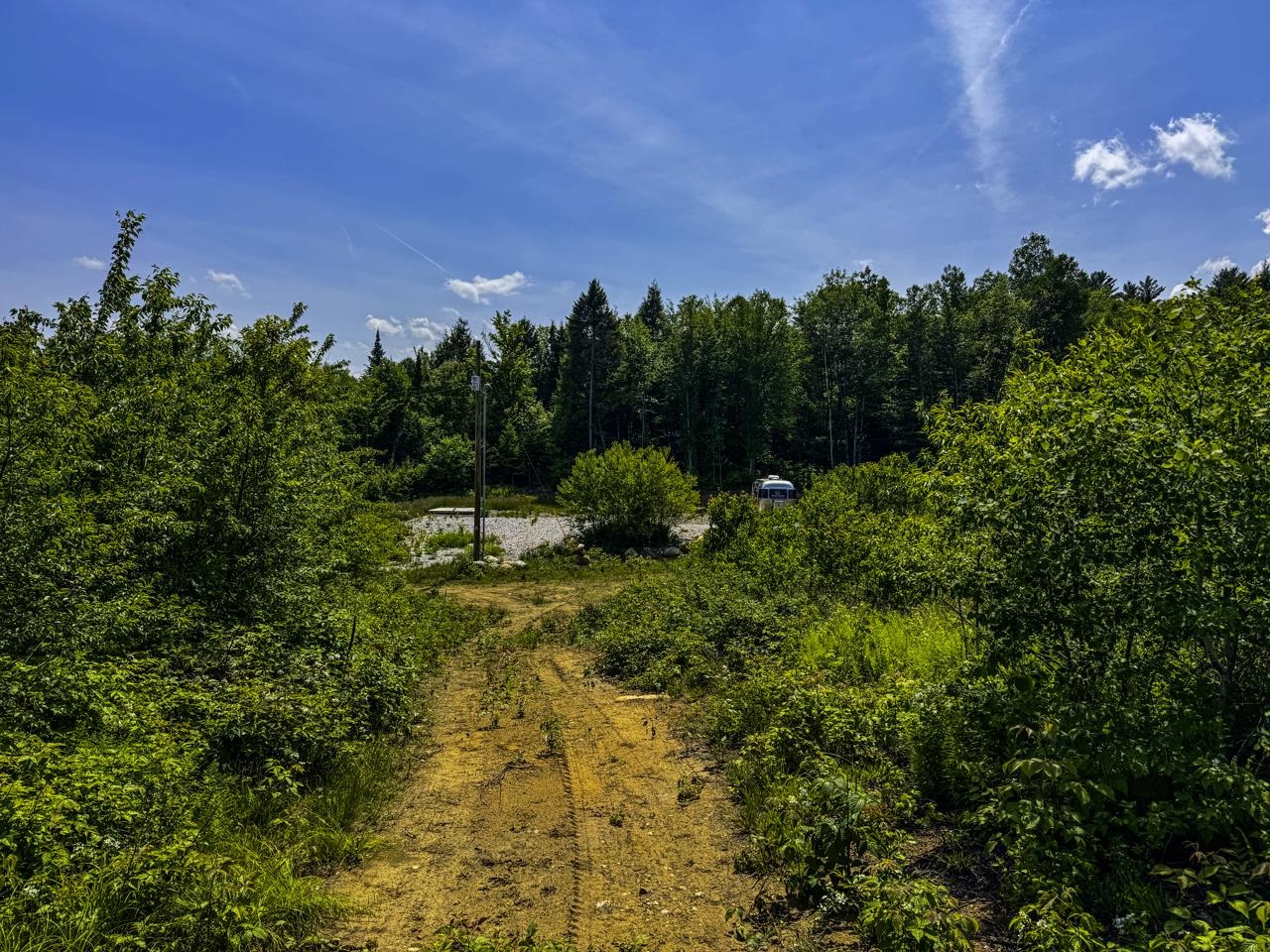 Looking at Lot 1 from Lot 2 driveway