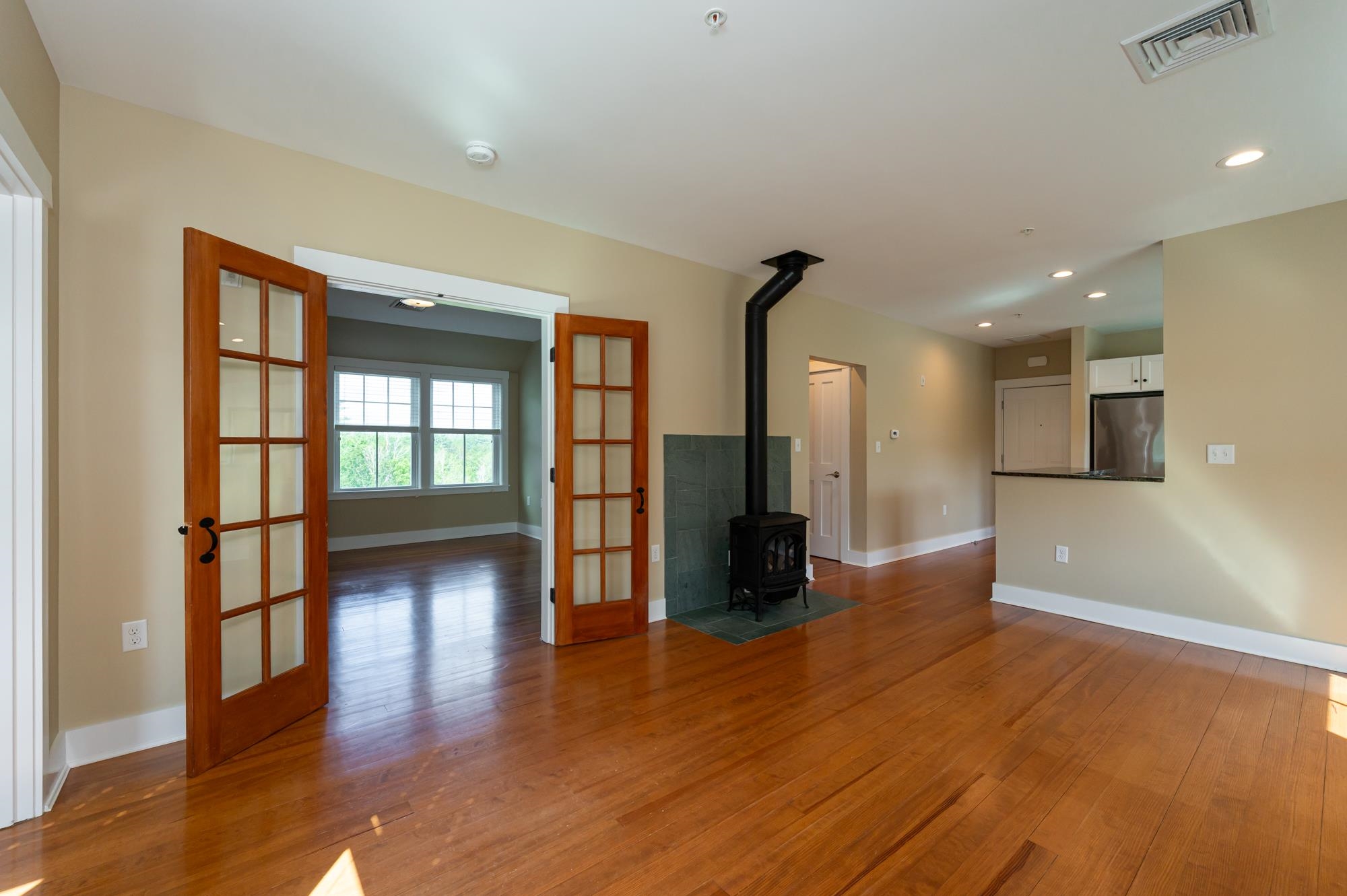 French doors to second bedroom.....or office, den, flex space