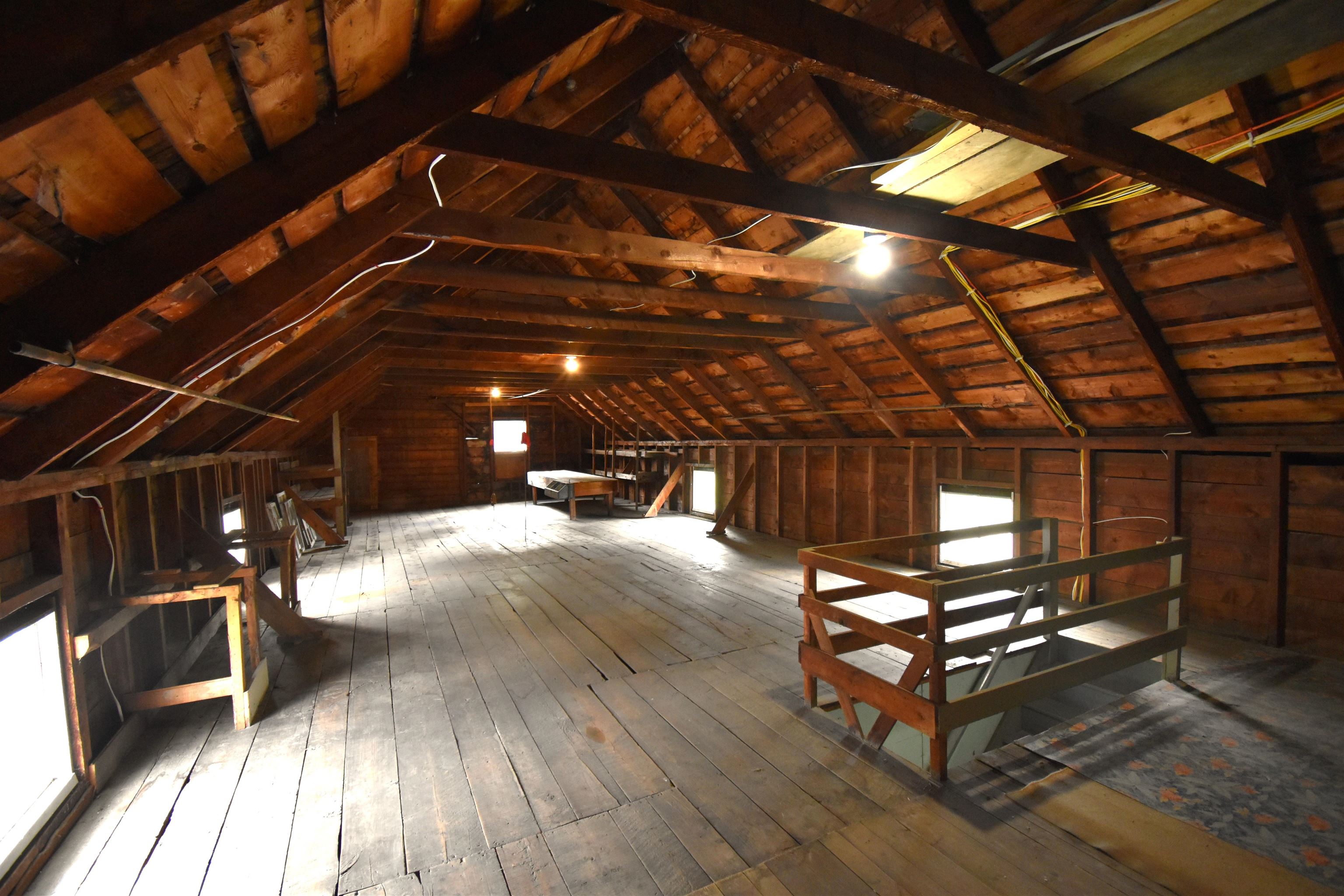 Upper level of carriage house