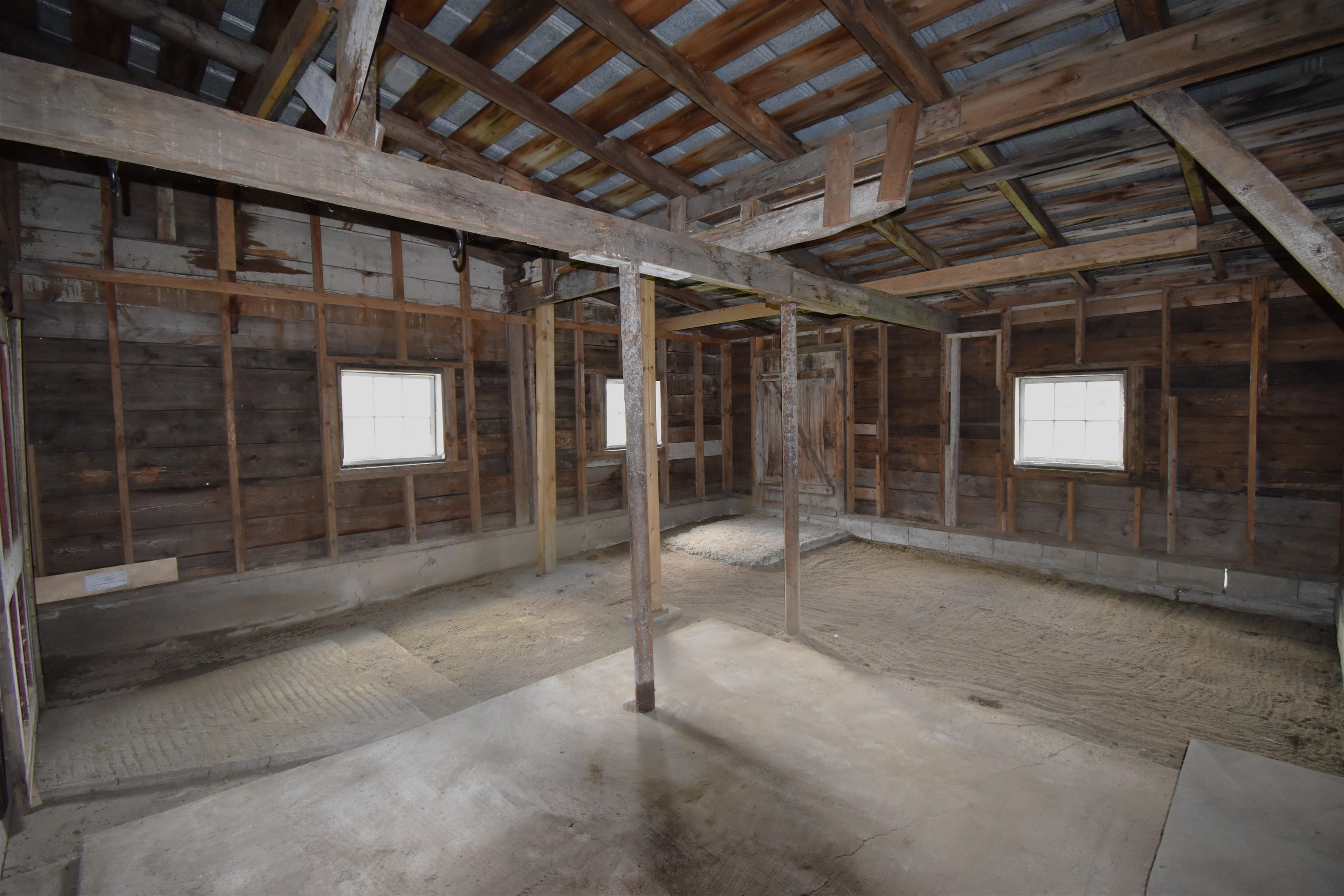 Shed attached to barn