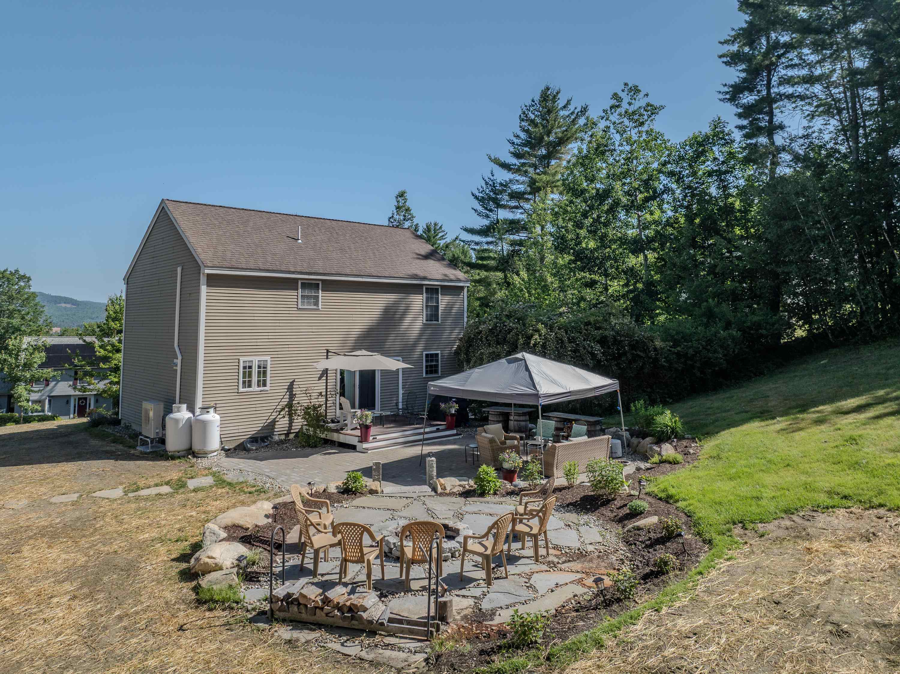 New lawn coming in the private backyard