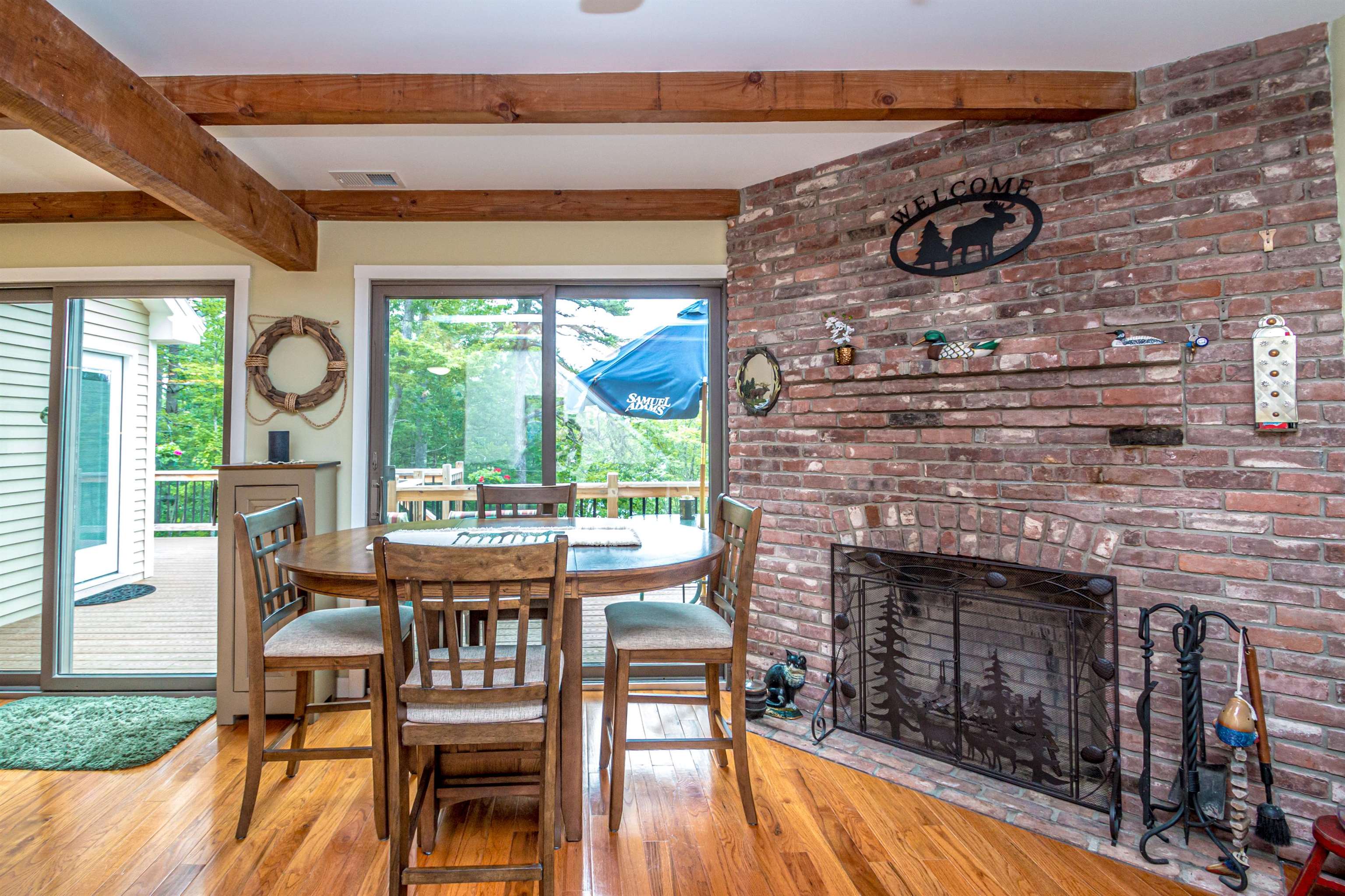 Wonderful wood fireplace
