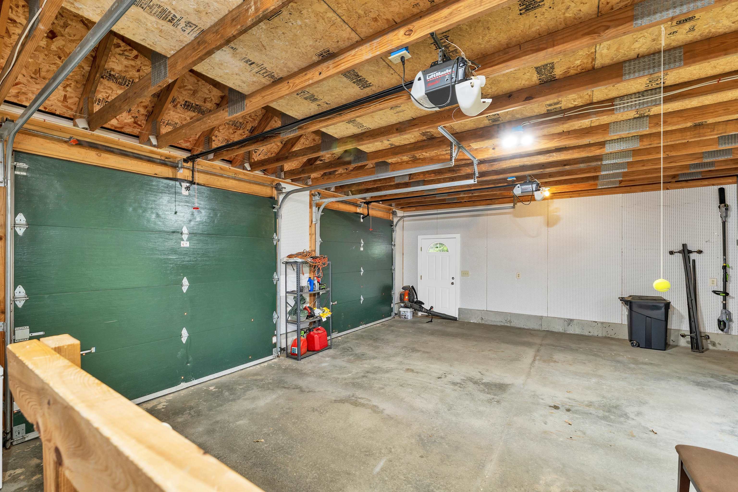 THERE IS AN OVERSIZED TWO CAR, TWO STORY GARAGE.