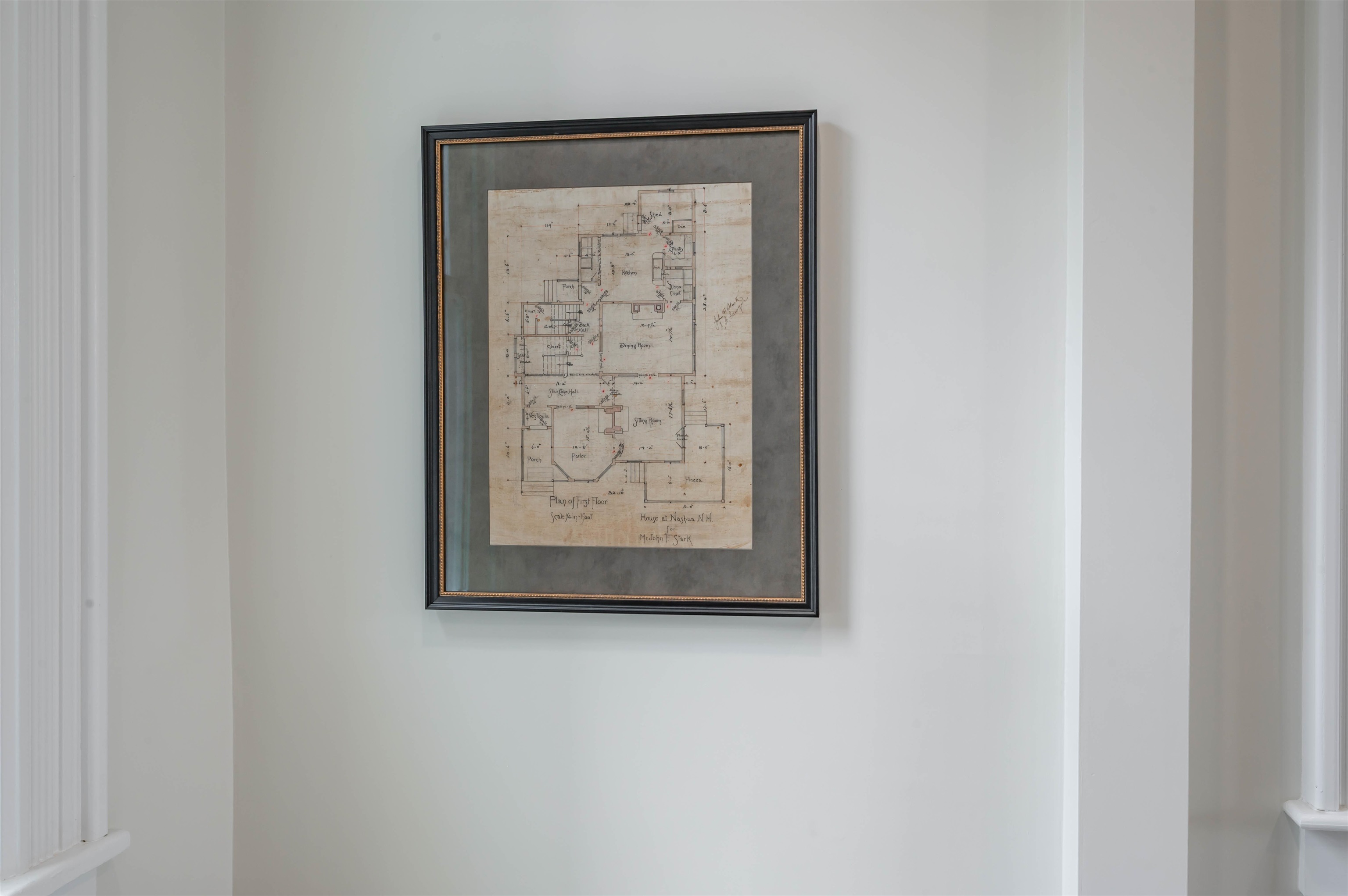 Original Blueprints Preserved in Frame