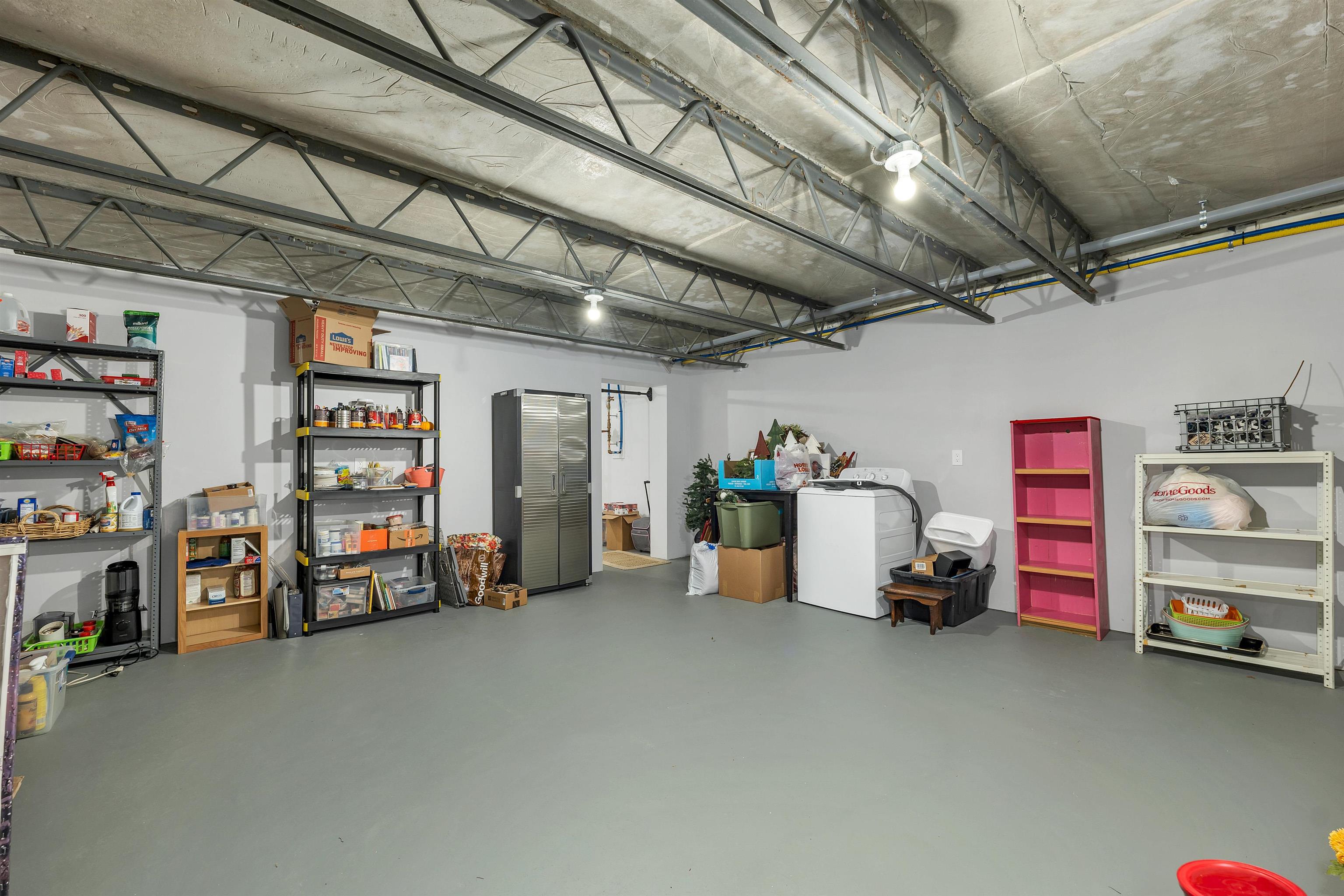 storage area under garage