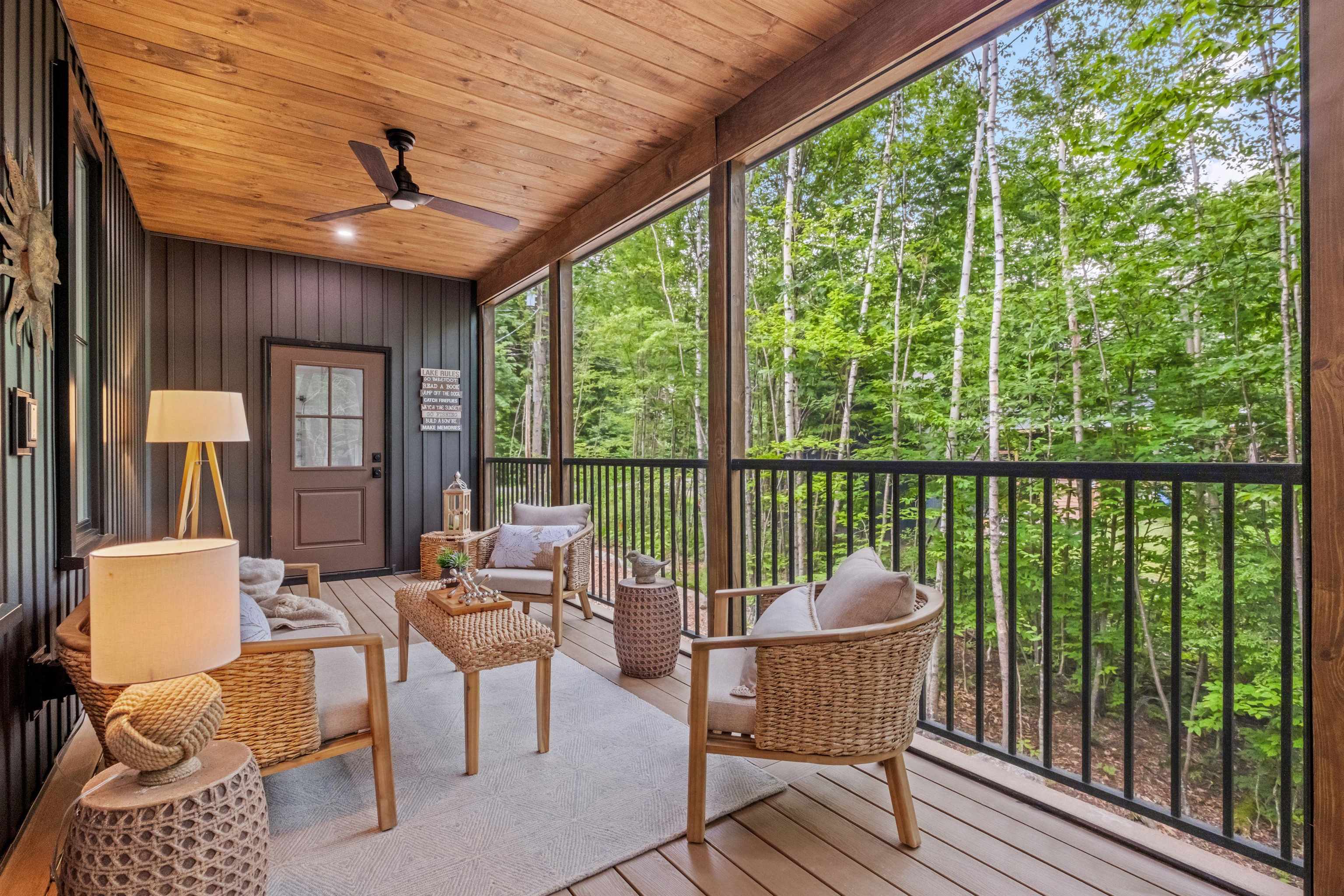 Screened in porch great for entertaining