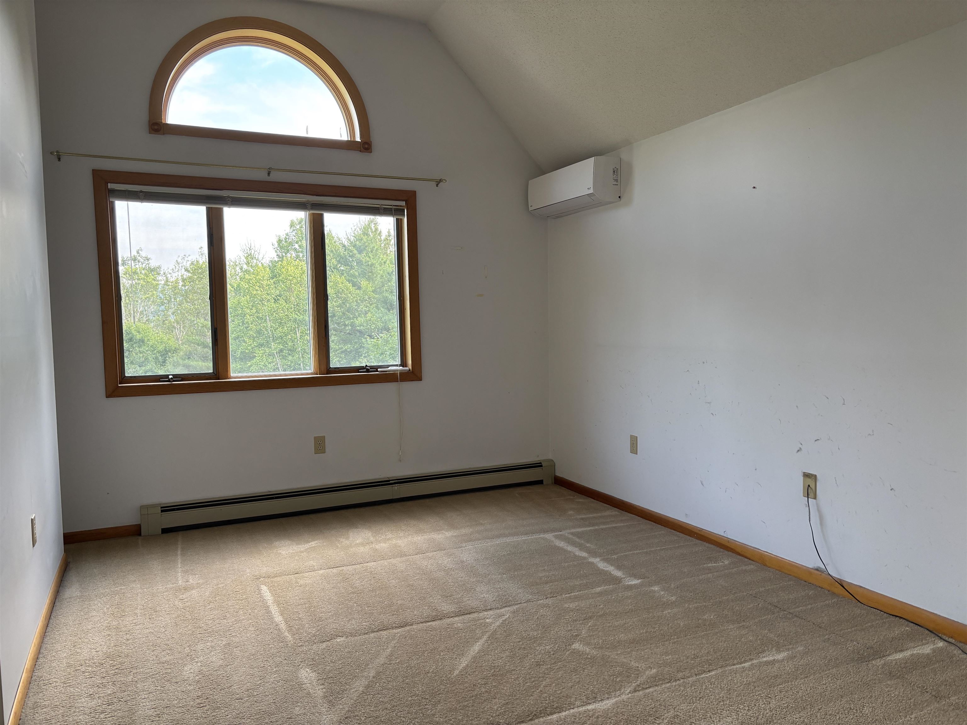 with cathedral ceiling and mini Split A/C