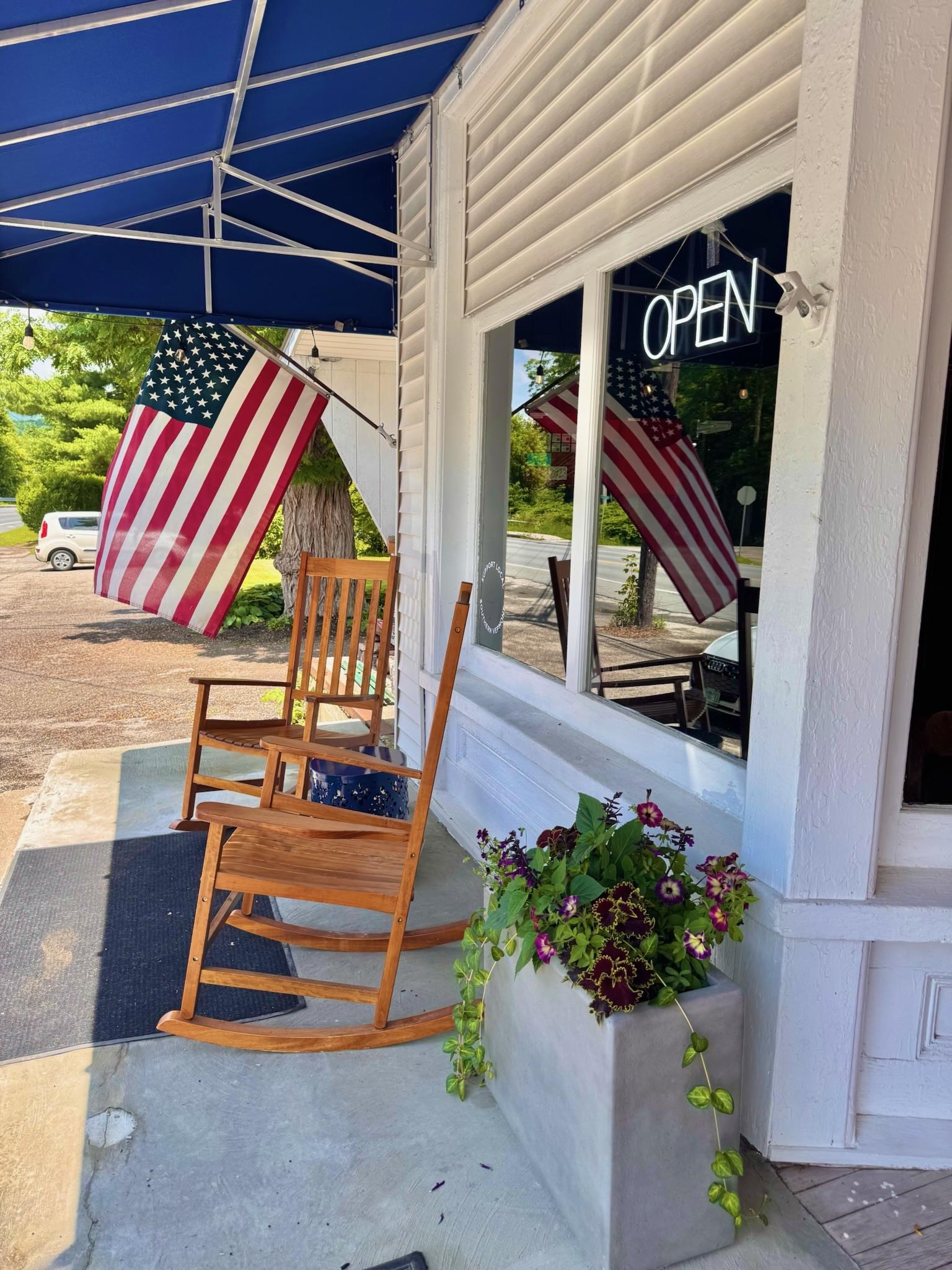 Enjoy your coffee on the front porch.