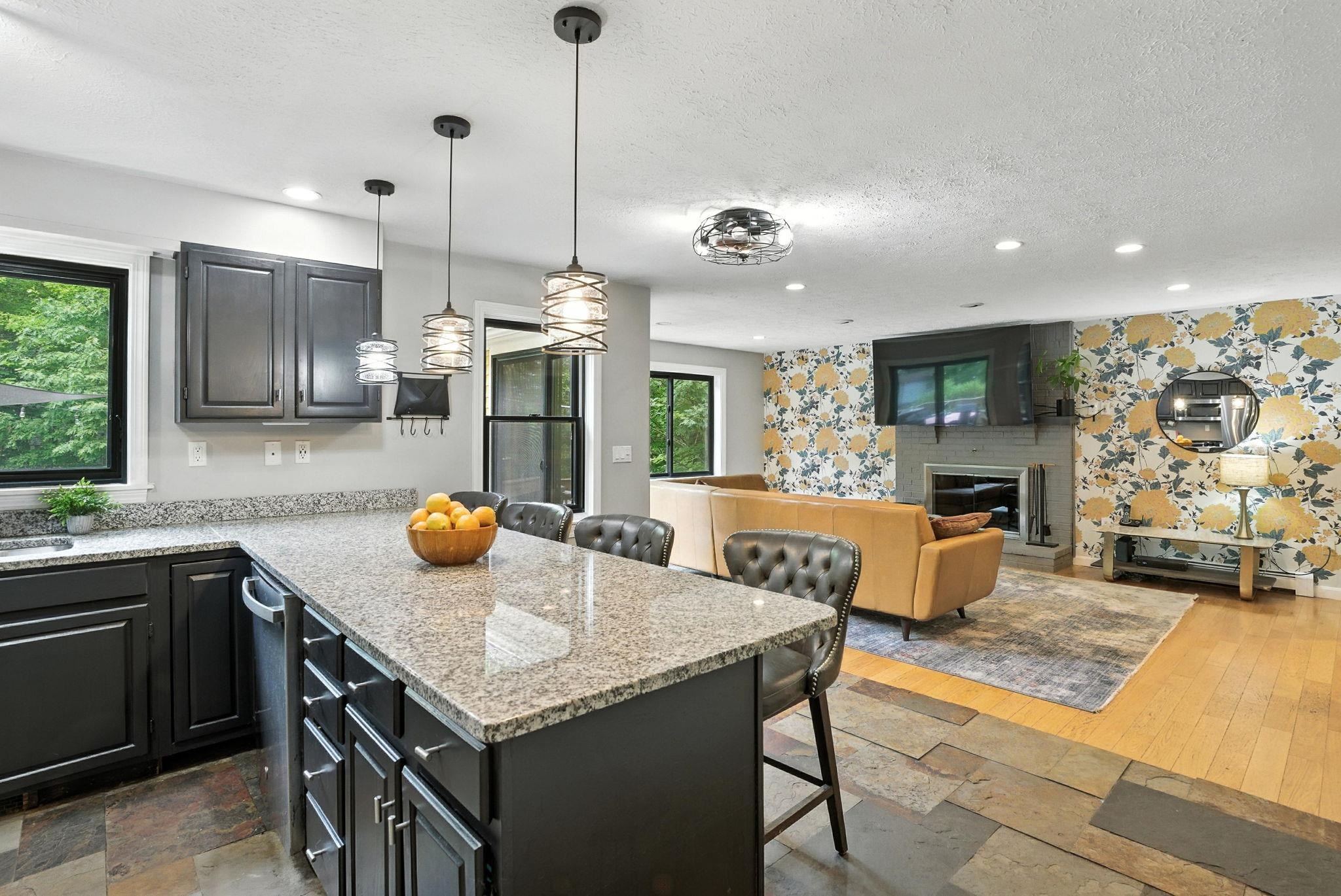 Kitchen Open to Living Room
