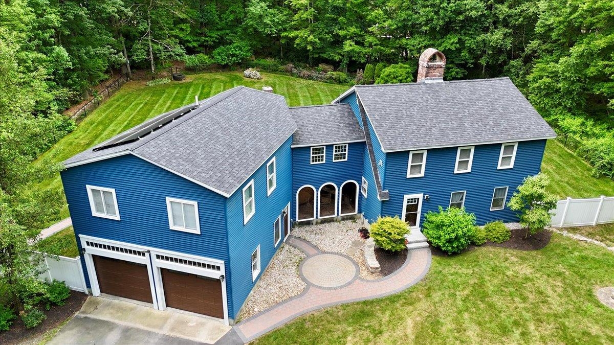 Extensively Renovated Cape with In-Law. Beautifully expanded 3,006 sq ft Cape-style home on 1.16 acres in south Merrimack. Features 4+ bedrooms, 3.5 baths, and a permitted in-law apartment. Some of the highlights are a dormered roof, a new primary suite with walk-in closet and bath, remodeled kitchen and baths, upstairs laundry as well as laundry in the basement, recessed lighting throughout. Enjoy new hardwood & LVP flooring, new siding & roof, a whole-house Generac generator, and solar panels for energy savings. Includes 3 high-efficiency heating systems (2 Lennox, 1 Bosch), garage with Modine heater, and professionally landscaped, fenced-in yard with irrigation and patio. Minutes to Rt. 3, shopping, and Manchester Airport. This home offers modern comfort, flexibility, and incredible value. ***Showings begin at open house Saturday (7/12) fro 12-2pm***