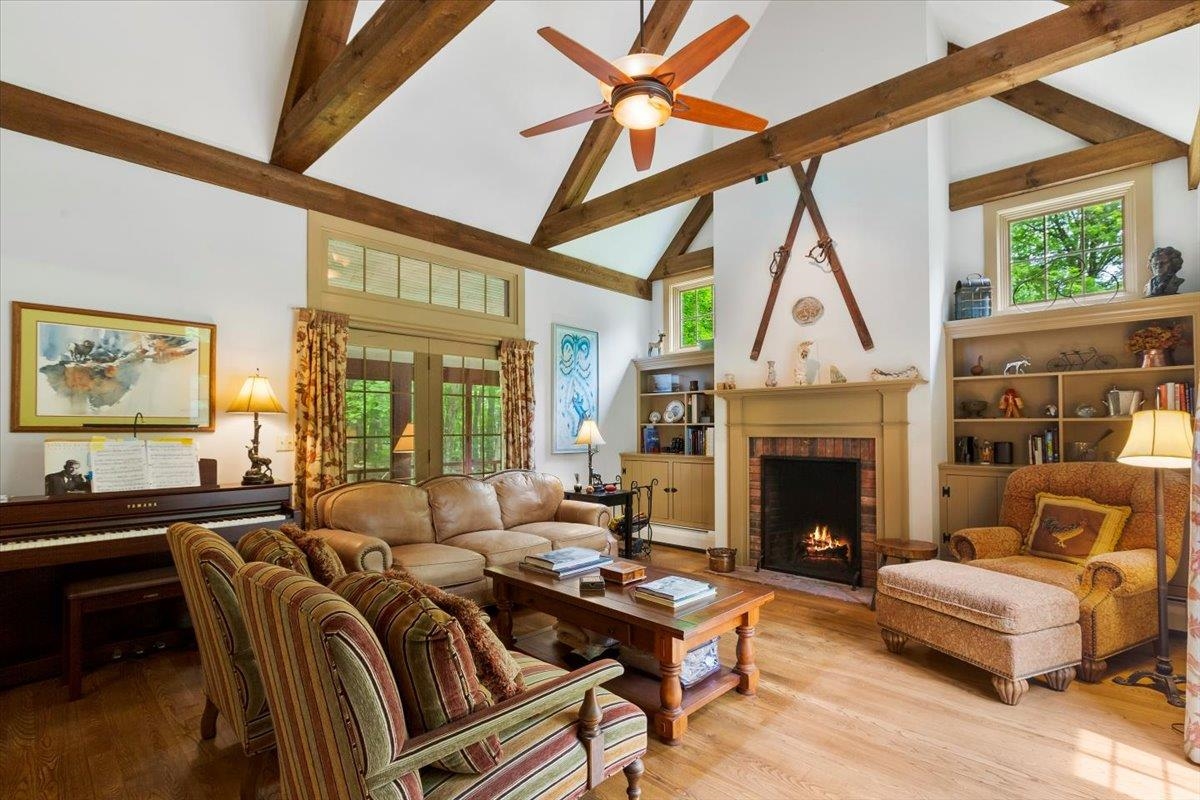 Wood floors are from Ash trees that were on the property.