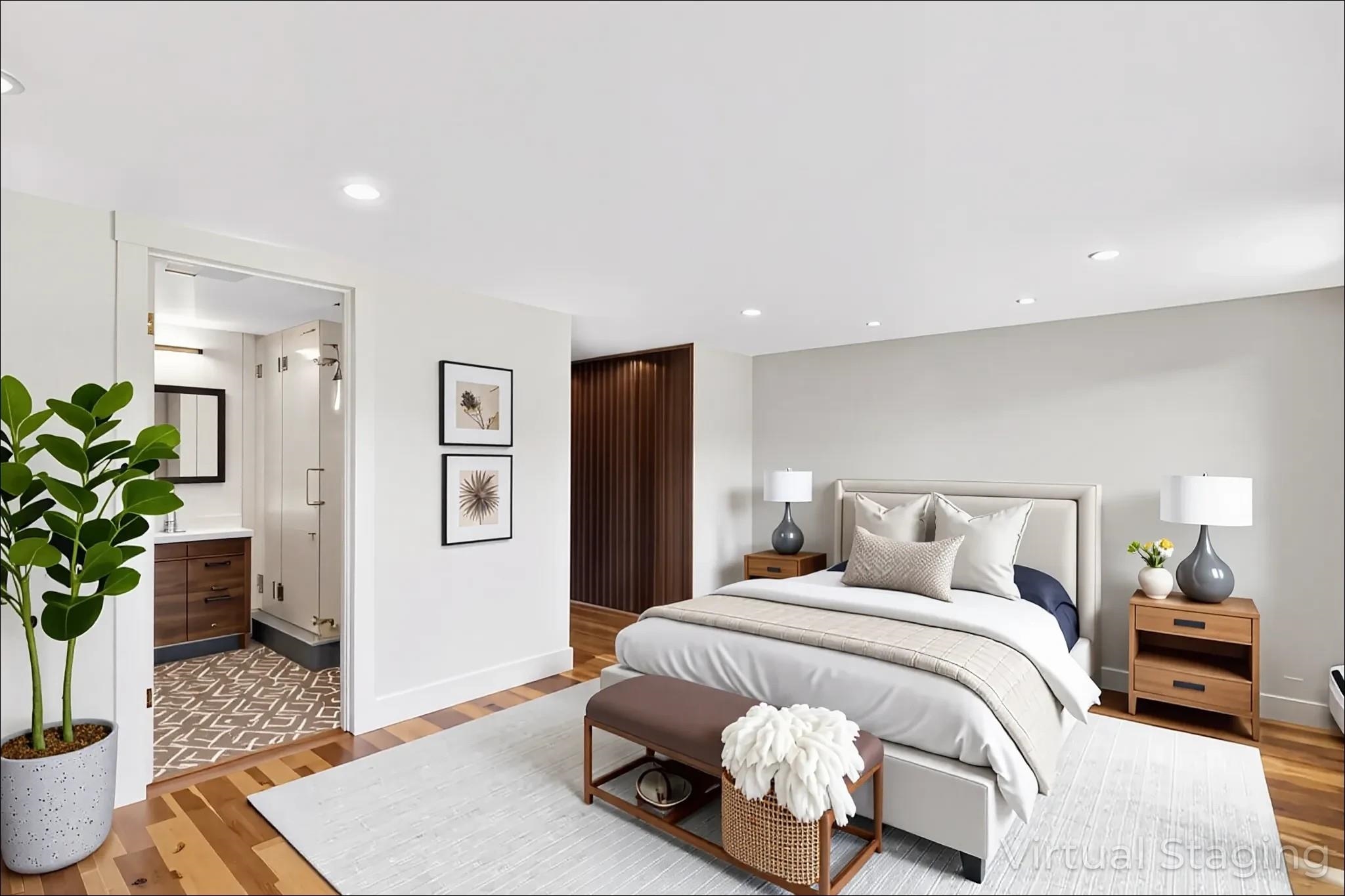 First Floor Primary Virtually Staged