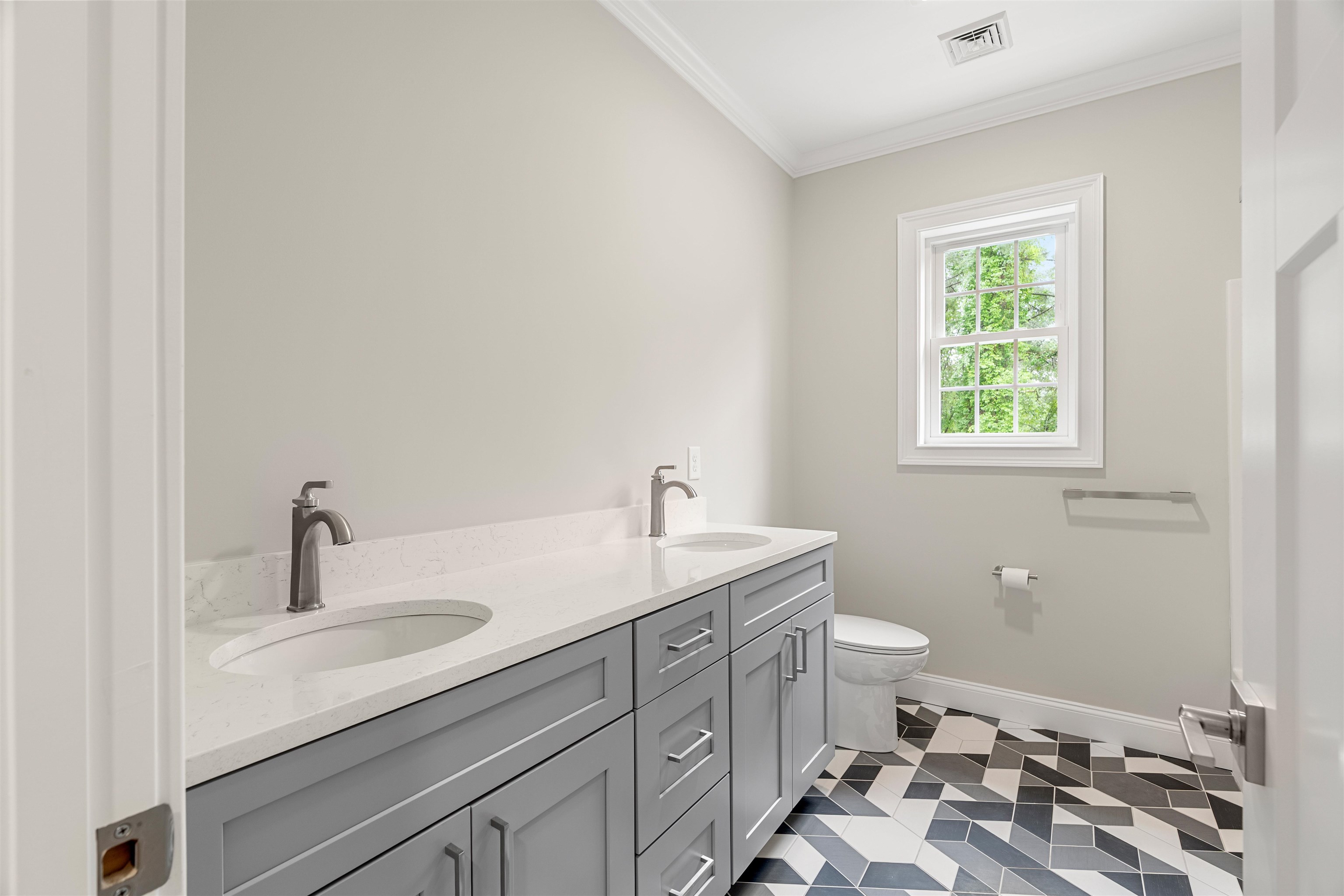 Full bath with double vanity
