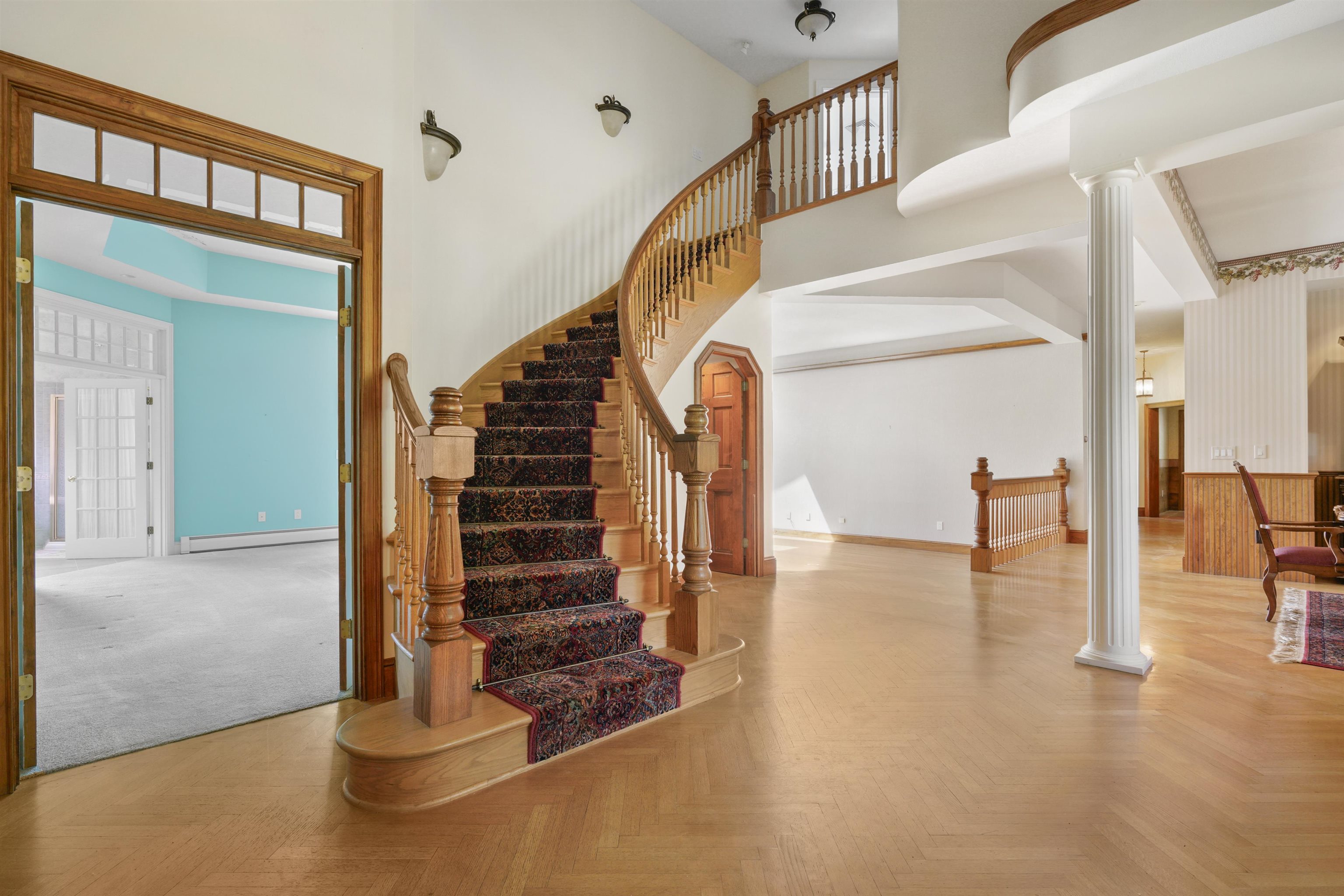 custom staircase in foyer