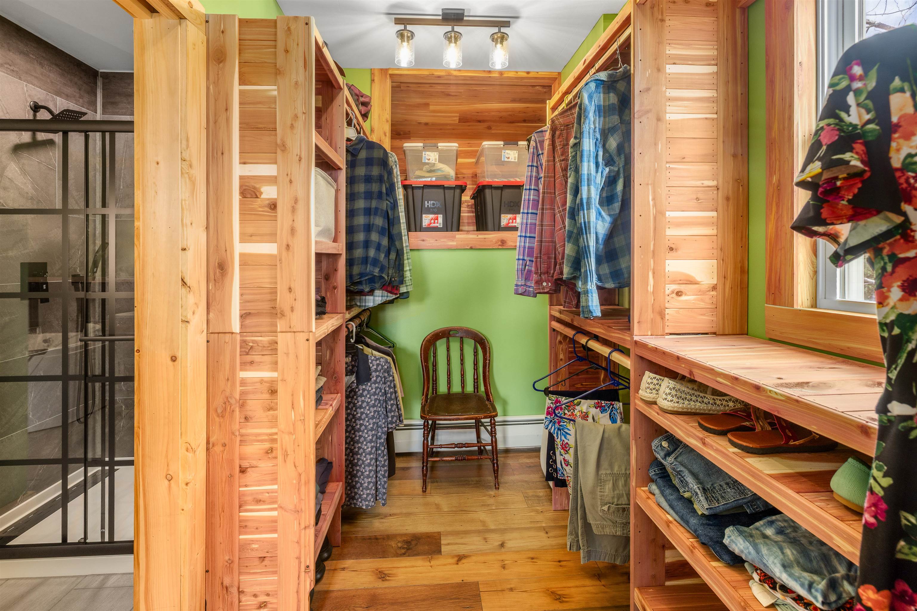 Cedar walk-in closet