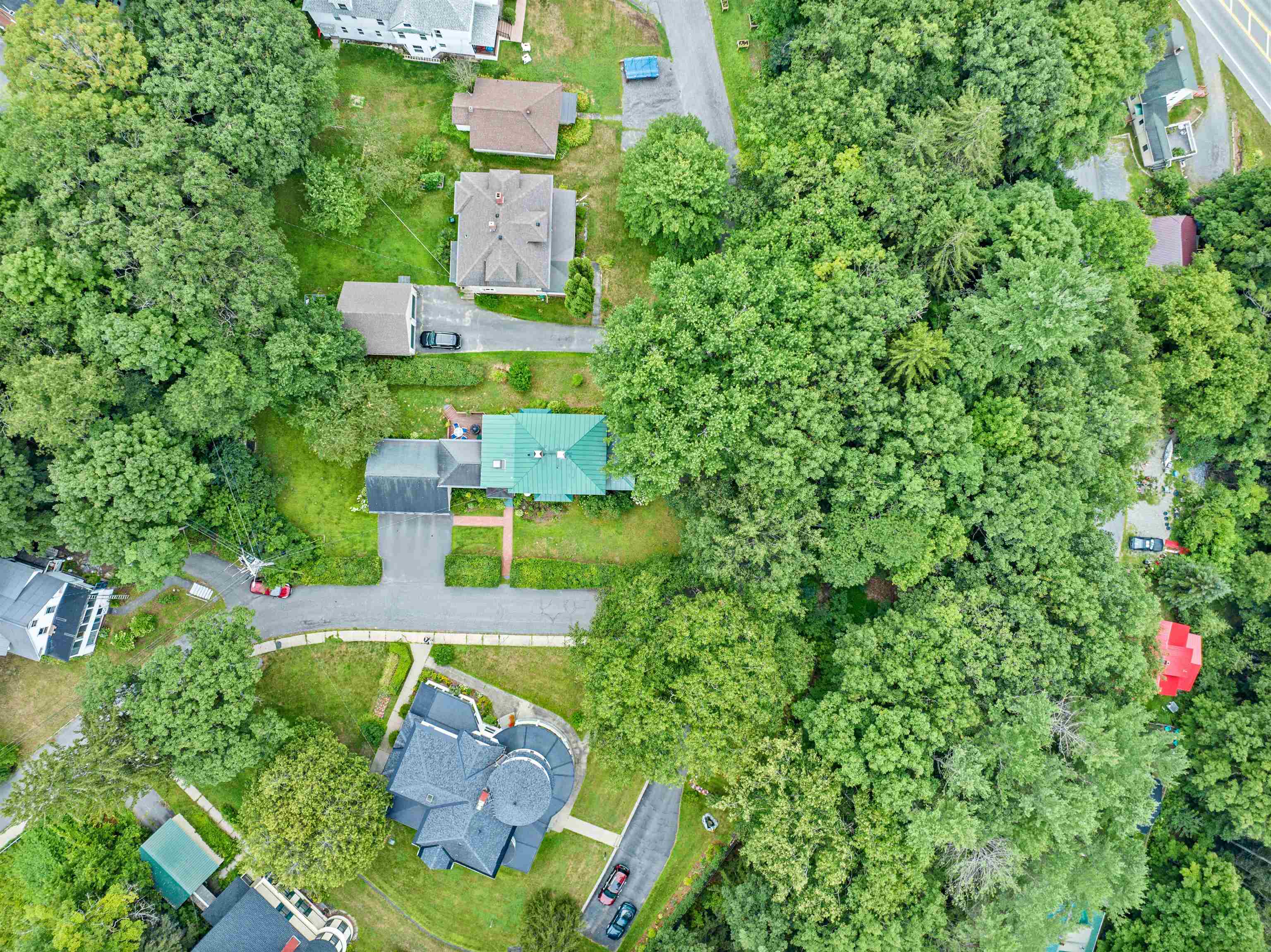 land on both sides of street