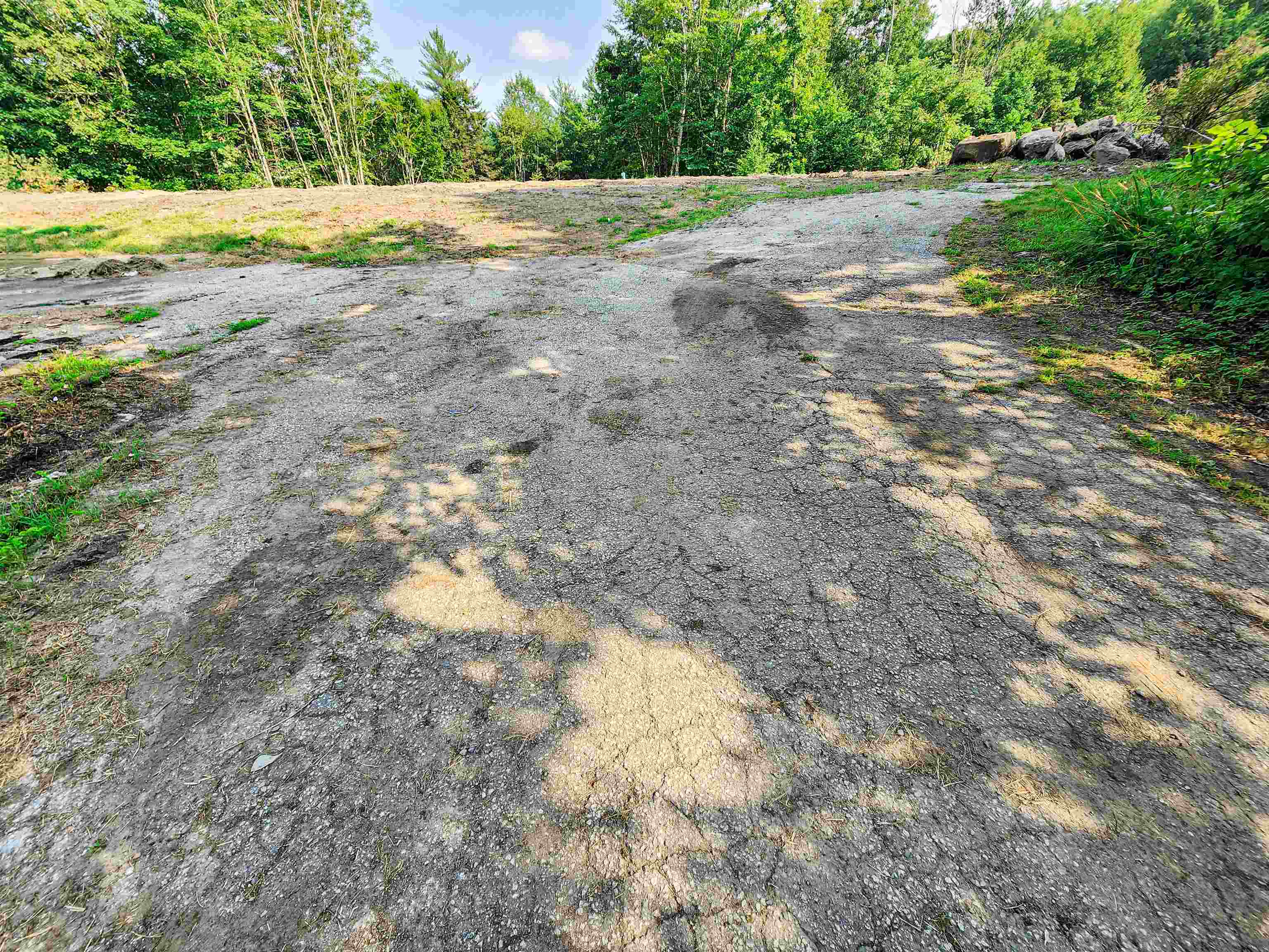 Partial asphalt driveway