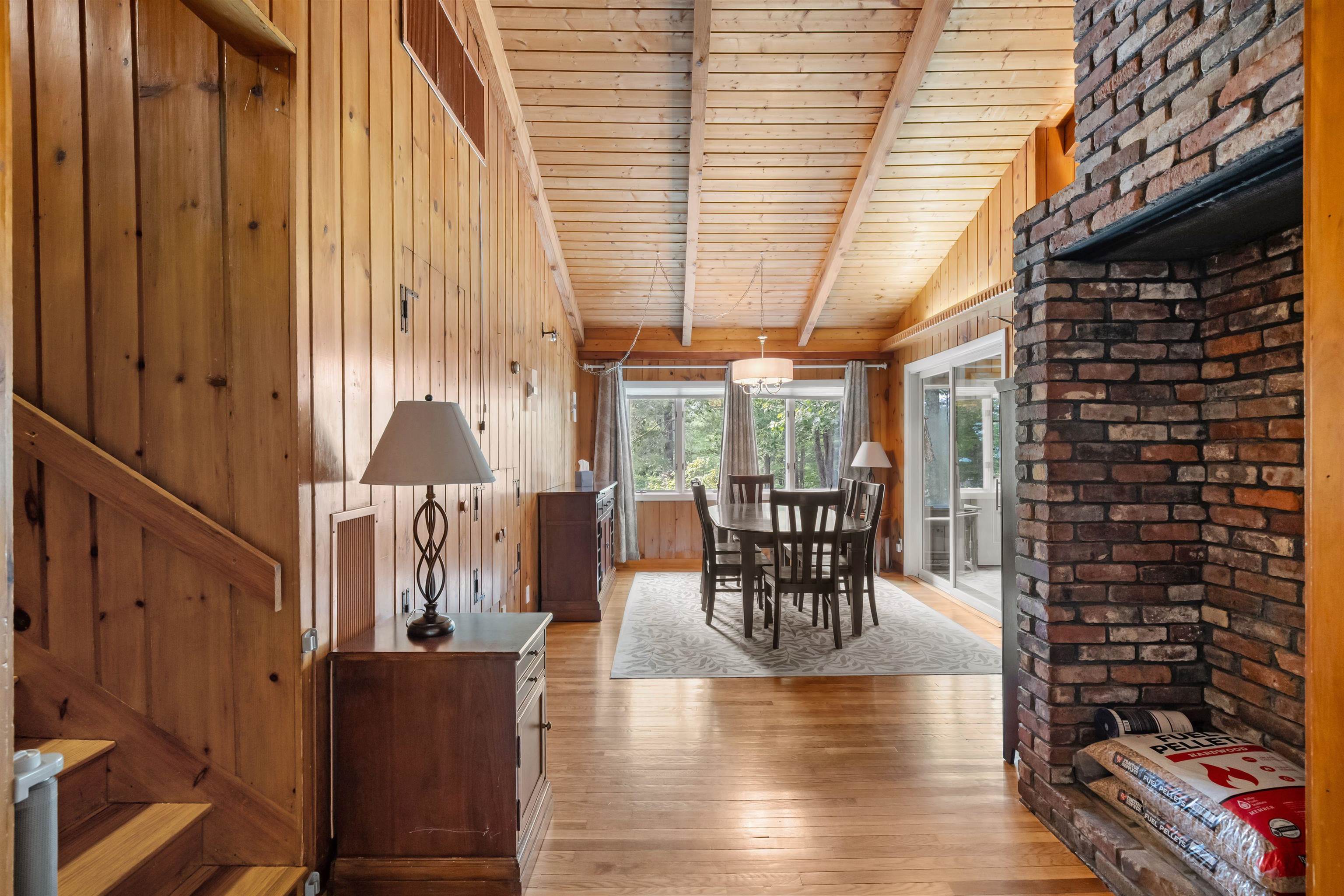 Looking from kitchen to dining room