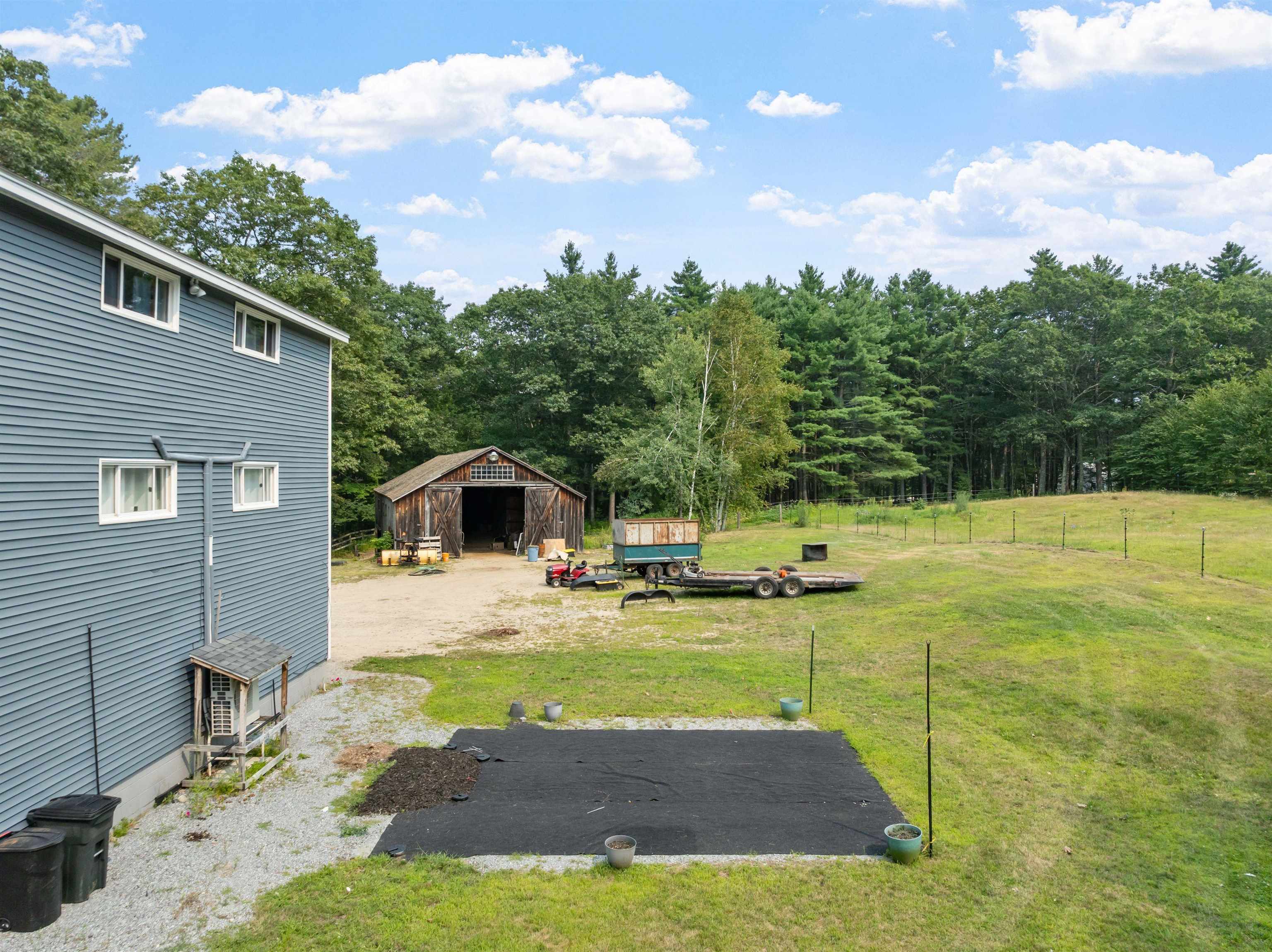 Looking from house to barn