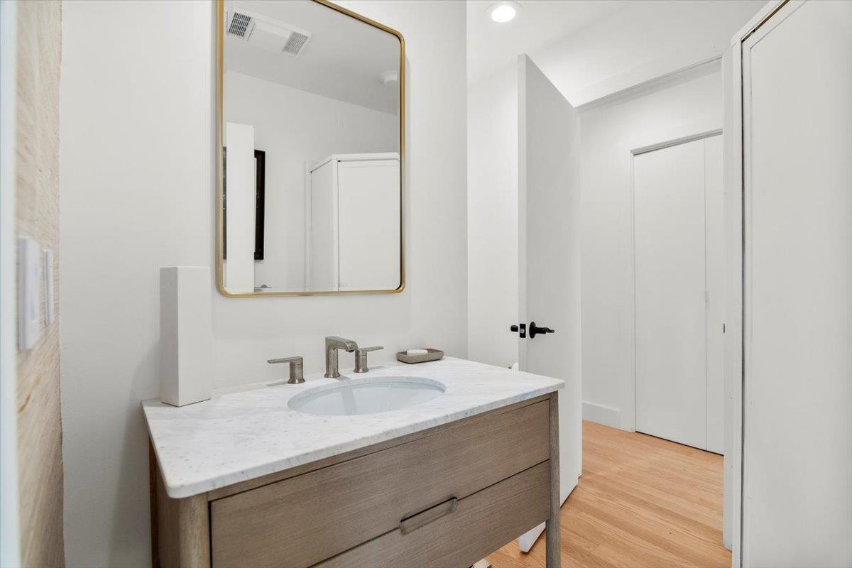 bath for guest bedroom on main floor and for gym