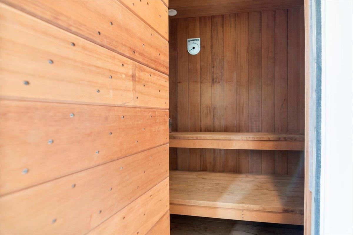 sauna adjacent to gym