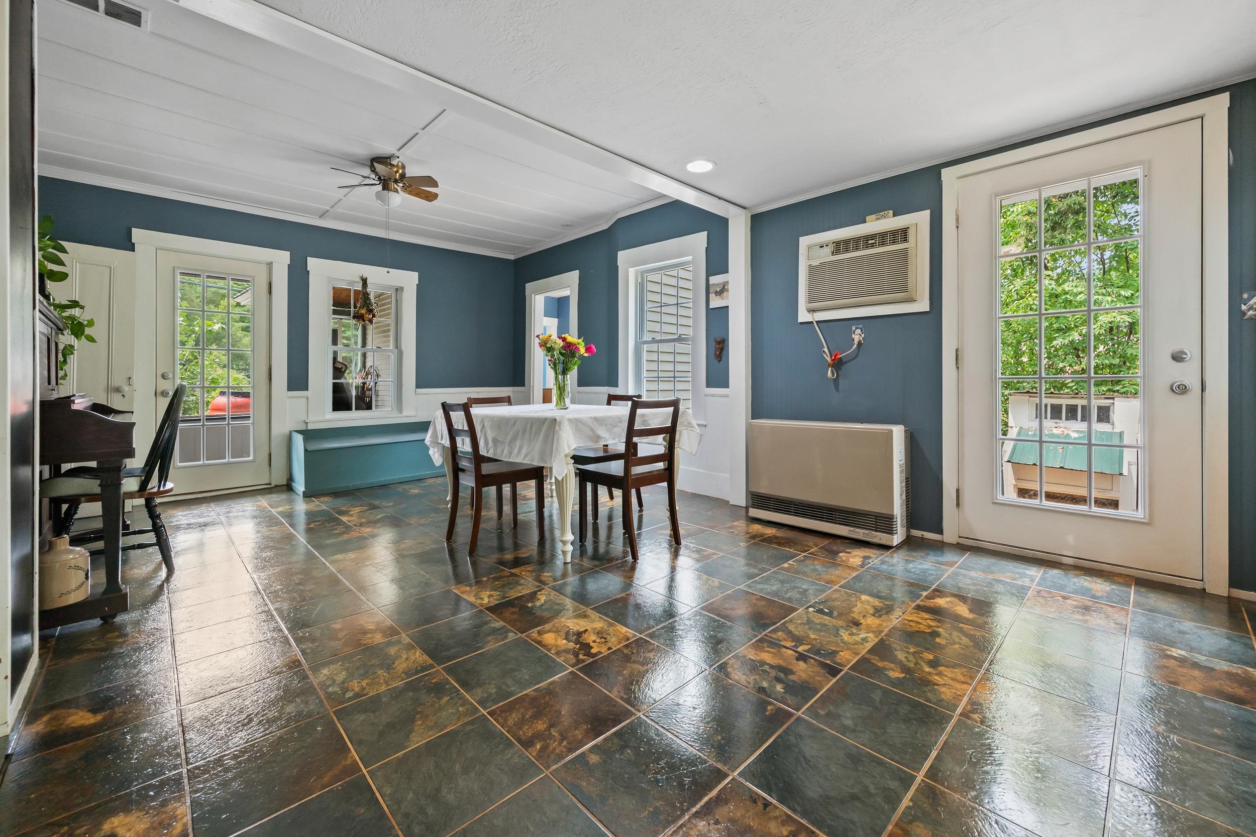 Spacious dining area
