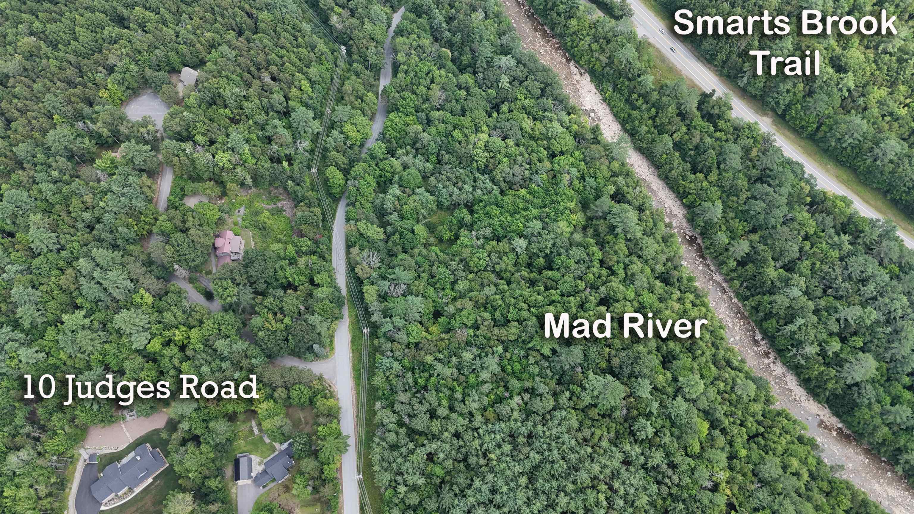Easy walk to the Mad River and network of trails at Smarts Brook.