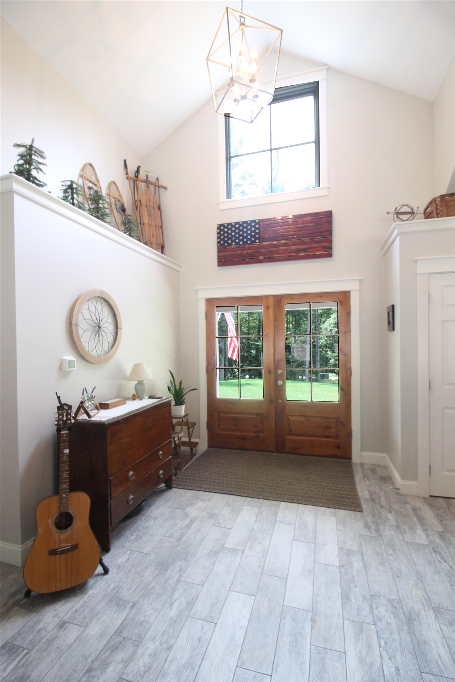 Formal front entry from the farmers porch.