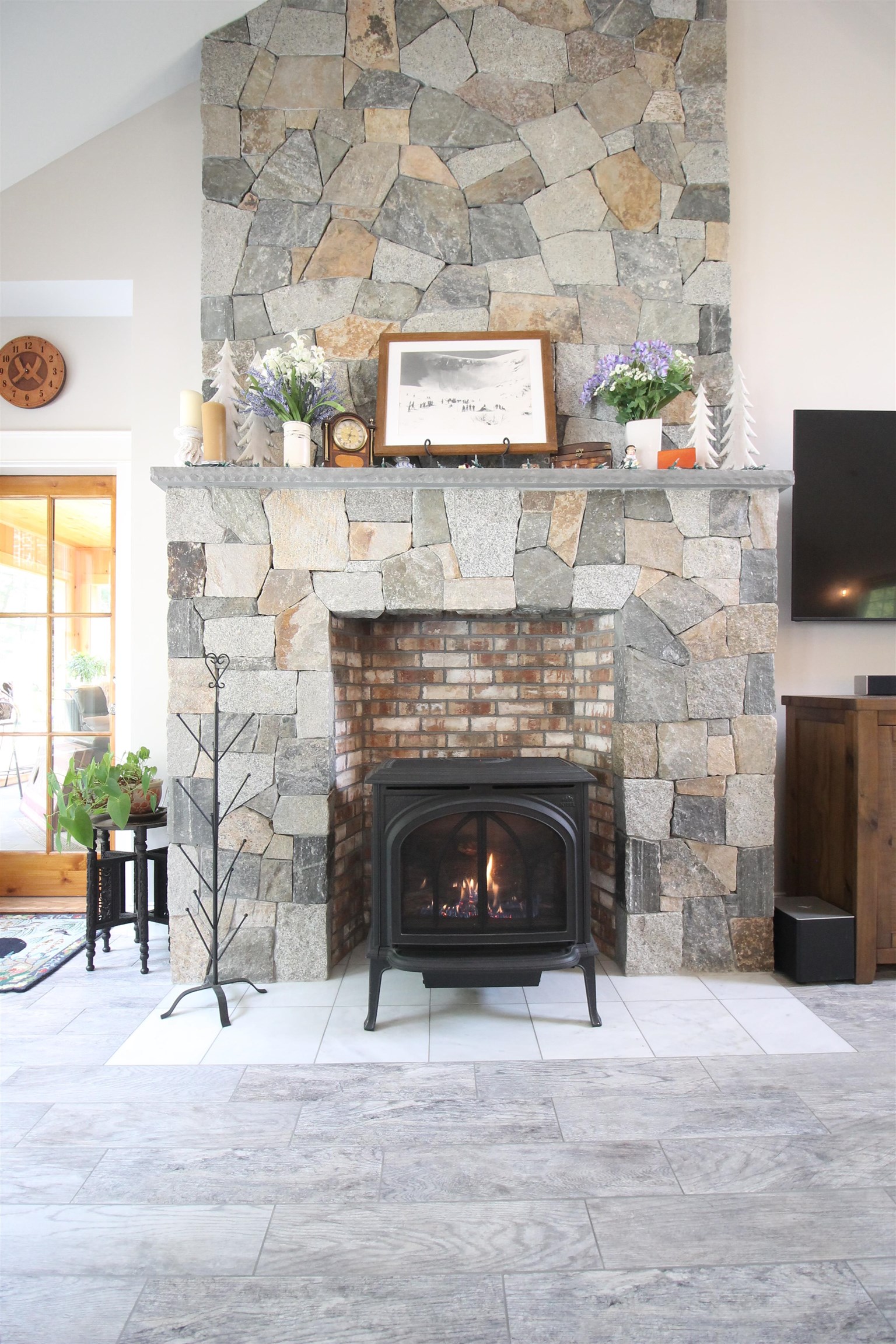 Propane stove provides ambiance