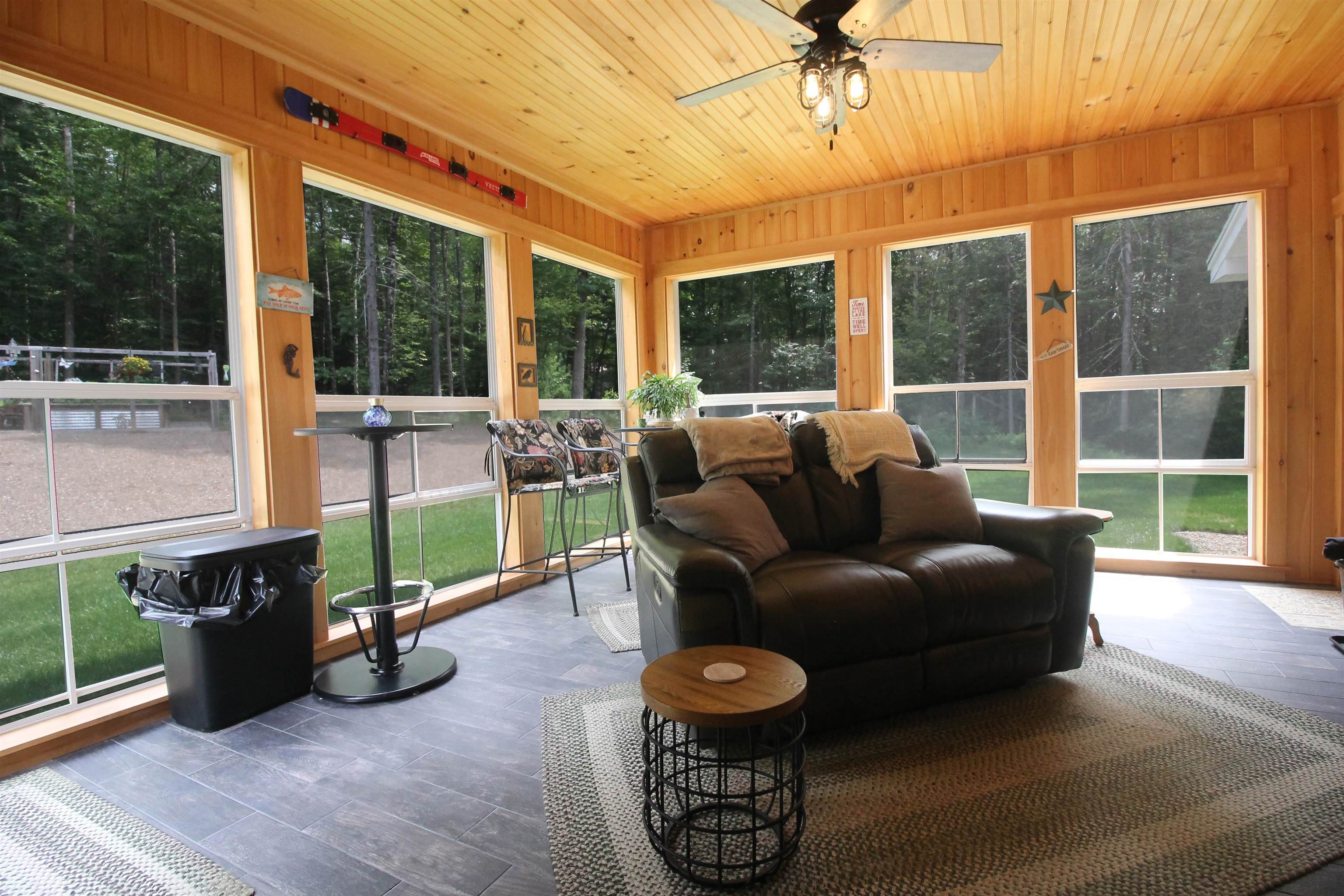 3 season porch with easy to use screen windows