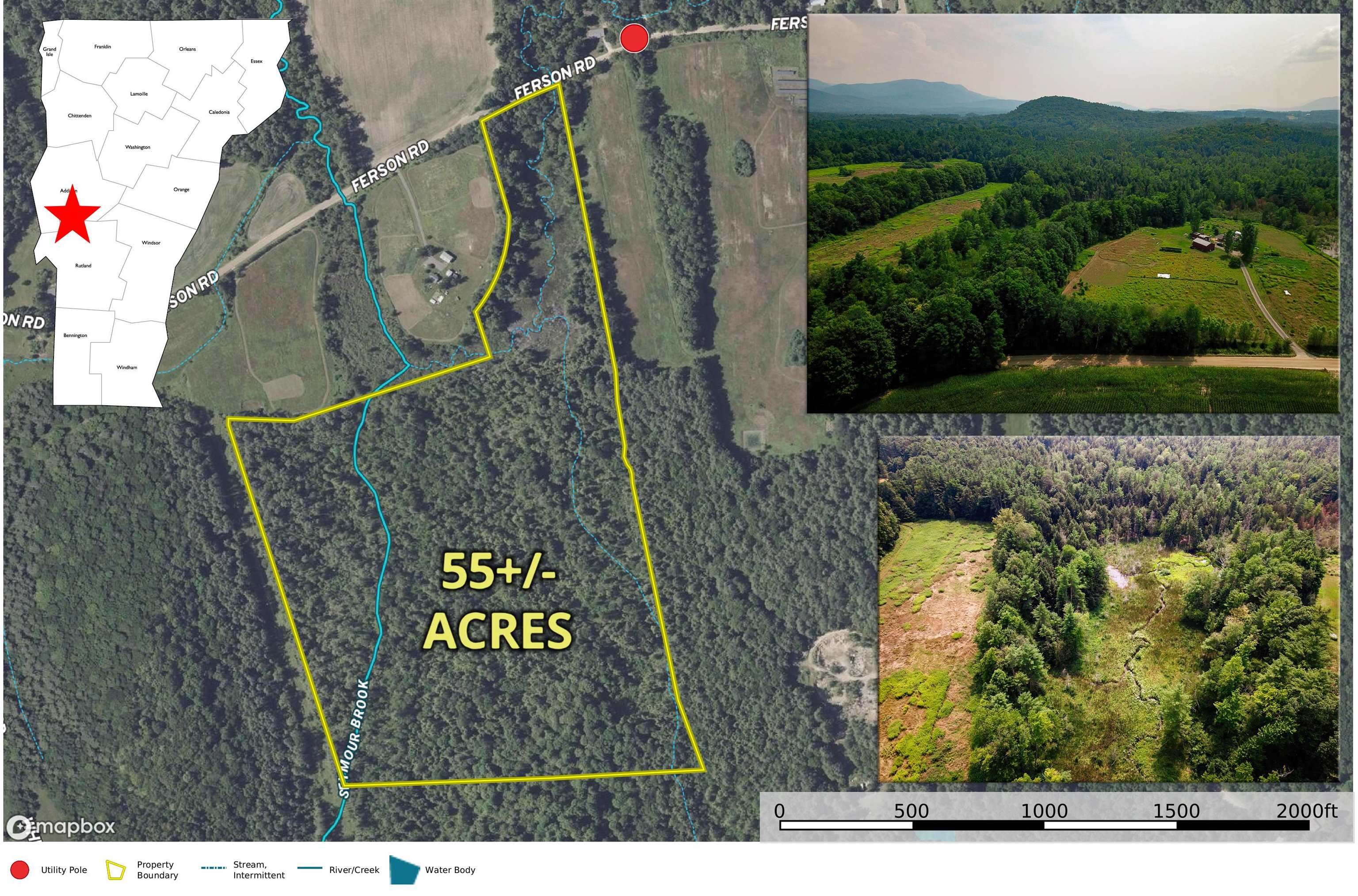 Leicester VT Land for sale $55,000 | 55 Acres  | Price Per Acre $0  | Total Lots 2