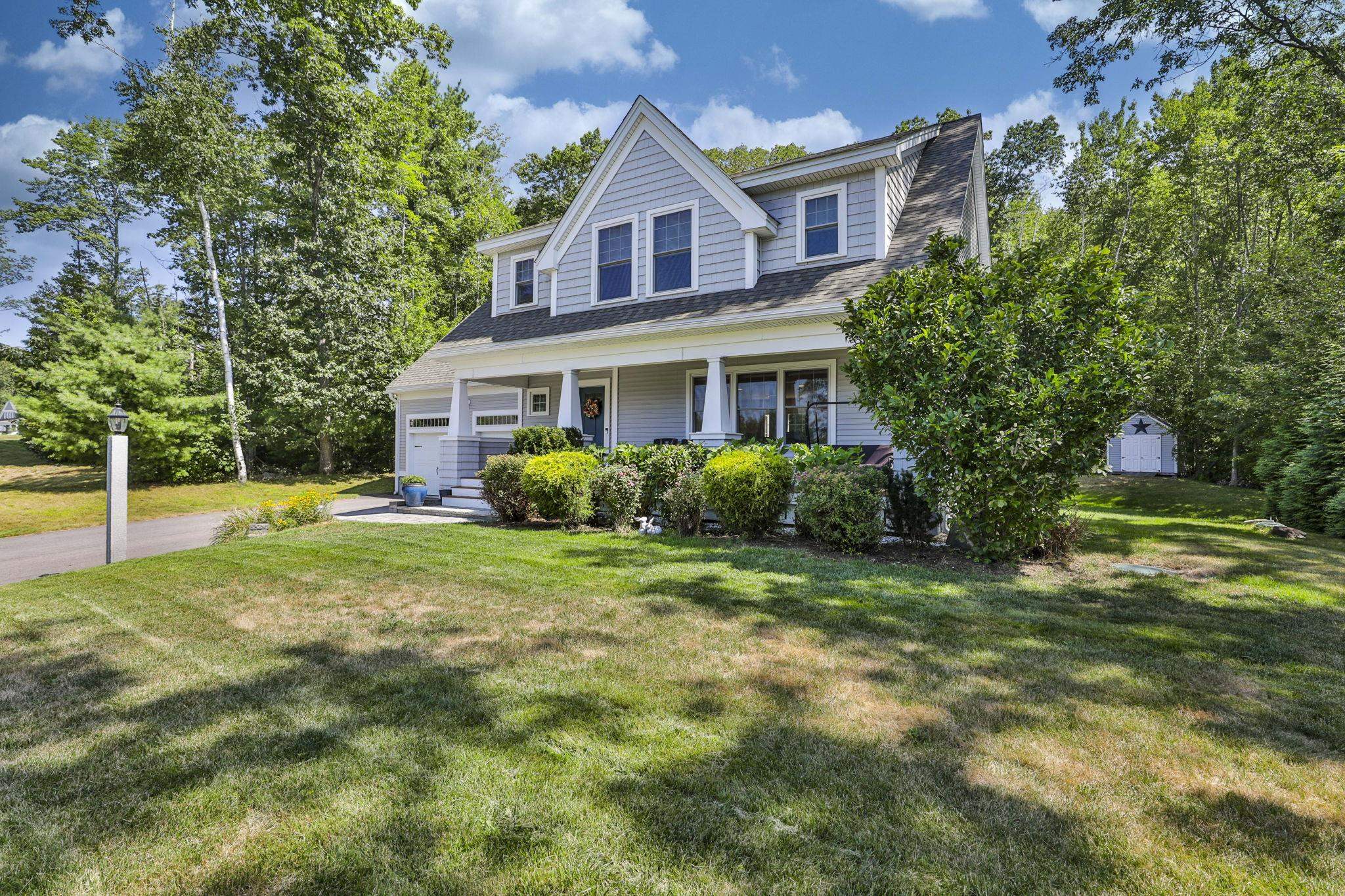 Highly sought-after Garland Woods location with stunning sunset views! This gorgeous 2016-built Craftsman-style home offers over 3,000 sq. ft. of finished living space plus 1,425 sq. ft. of dry basement—perfect for storage or future expansion. Designed for flexibility, the home features two primary suites (one on each floor), making it ideal for multigenerational living. The first floor showcases an open-concept layout with a living room featuring a cozy gas fireplace, a great kitchen with granite countertops and center island seating, and a dining area that opens to a large private deck and level backyard for ultimate privacy. Also on this level: a laundry room and the first primary suite with a walk-in closet and full bath. Upstairs, you’ll find a spacious bonus room—great for guests, media, or play—along with a main full bath, a second primary suite with en suite bath, and two additional bedrooms. Enjoy breathtaking sunsets from the charming farmer’s porch or relax in the backyard. Additional perks include an EV charger, a storage shed, and a premium location close to all the amenities you need. With 4 bedrooms, multiple living areas, and timeless Craftsman details, this home blends comfort, style, and functionality in one exceptional package.