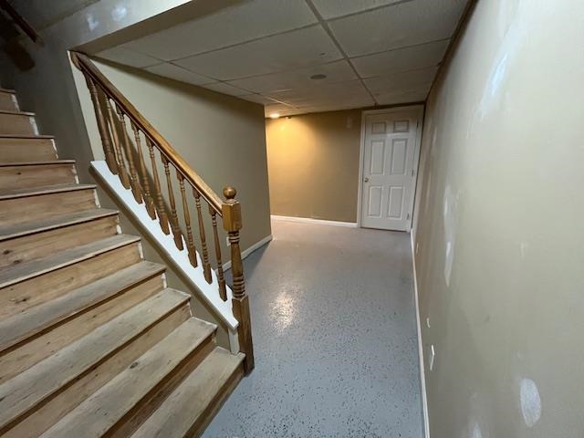 Lower level stairs and hallway