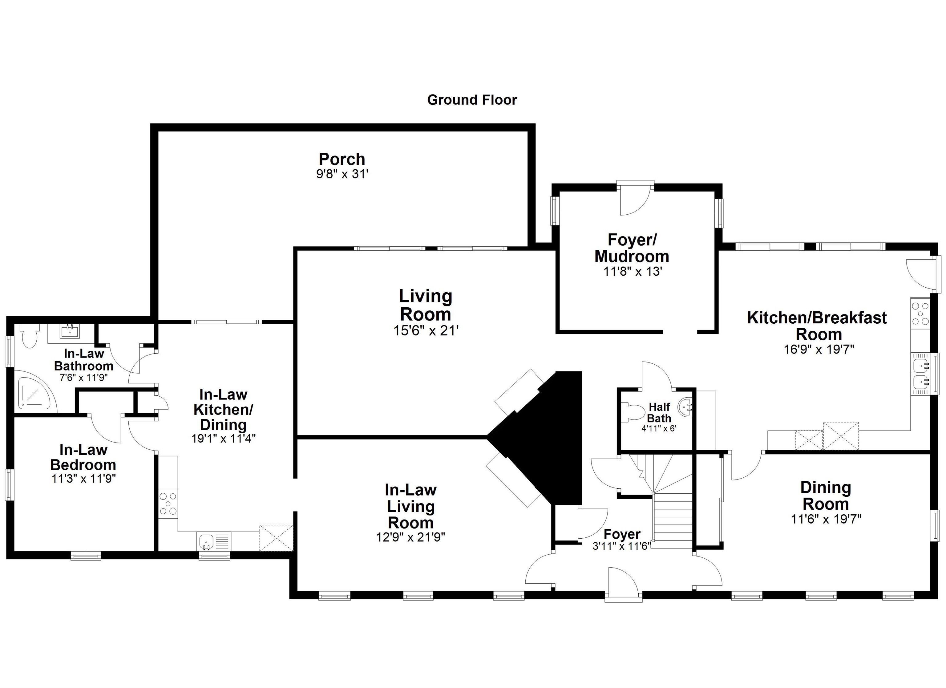 Main level floorplan
